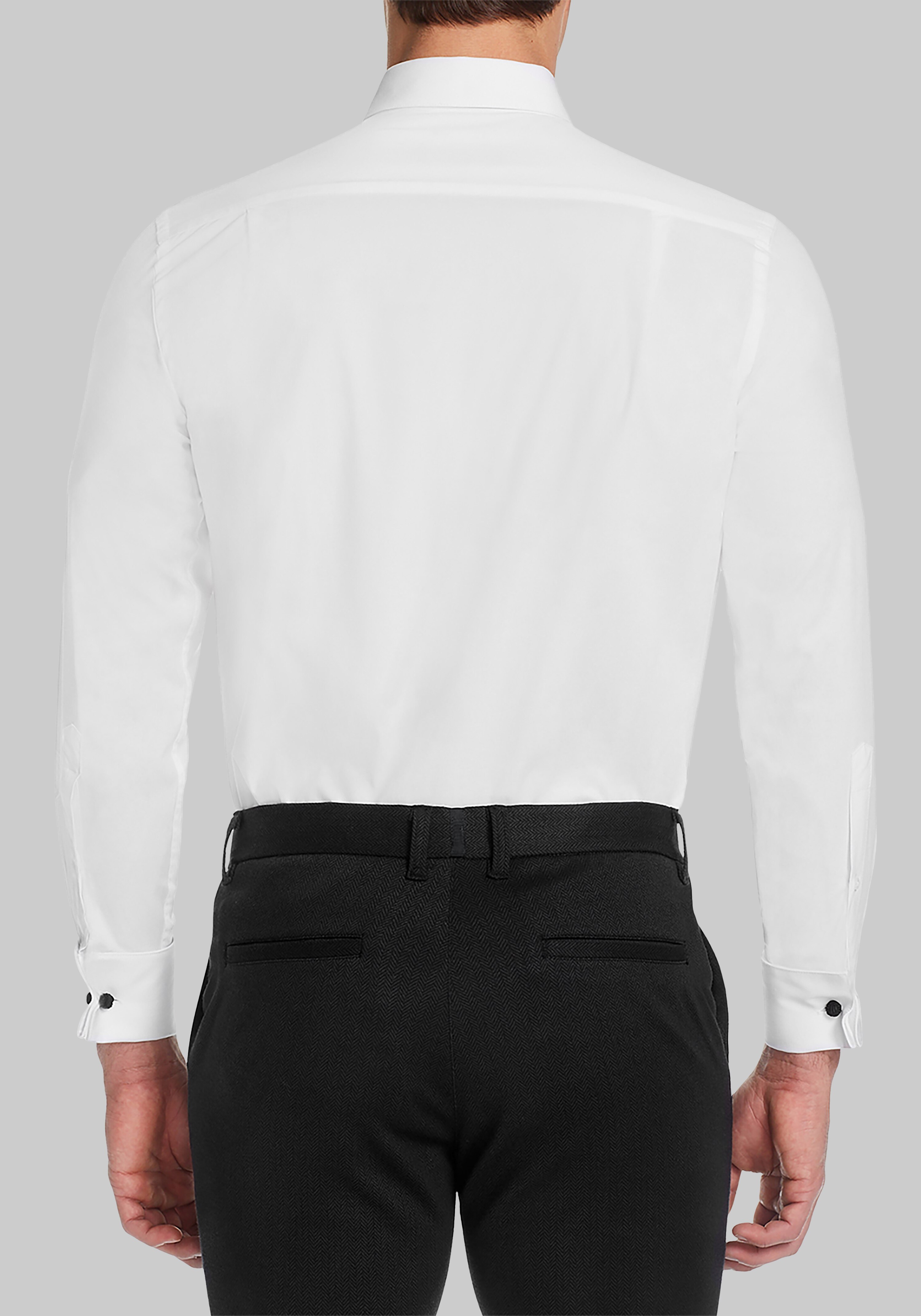 Michelsons of London Tailored Fit Pleated Front Formal Dress Shirt