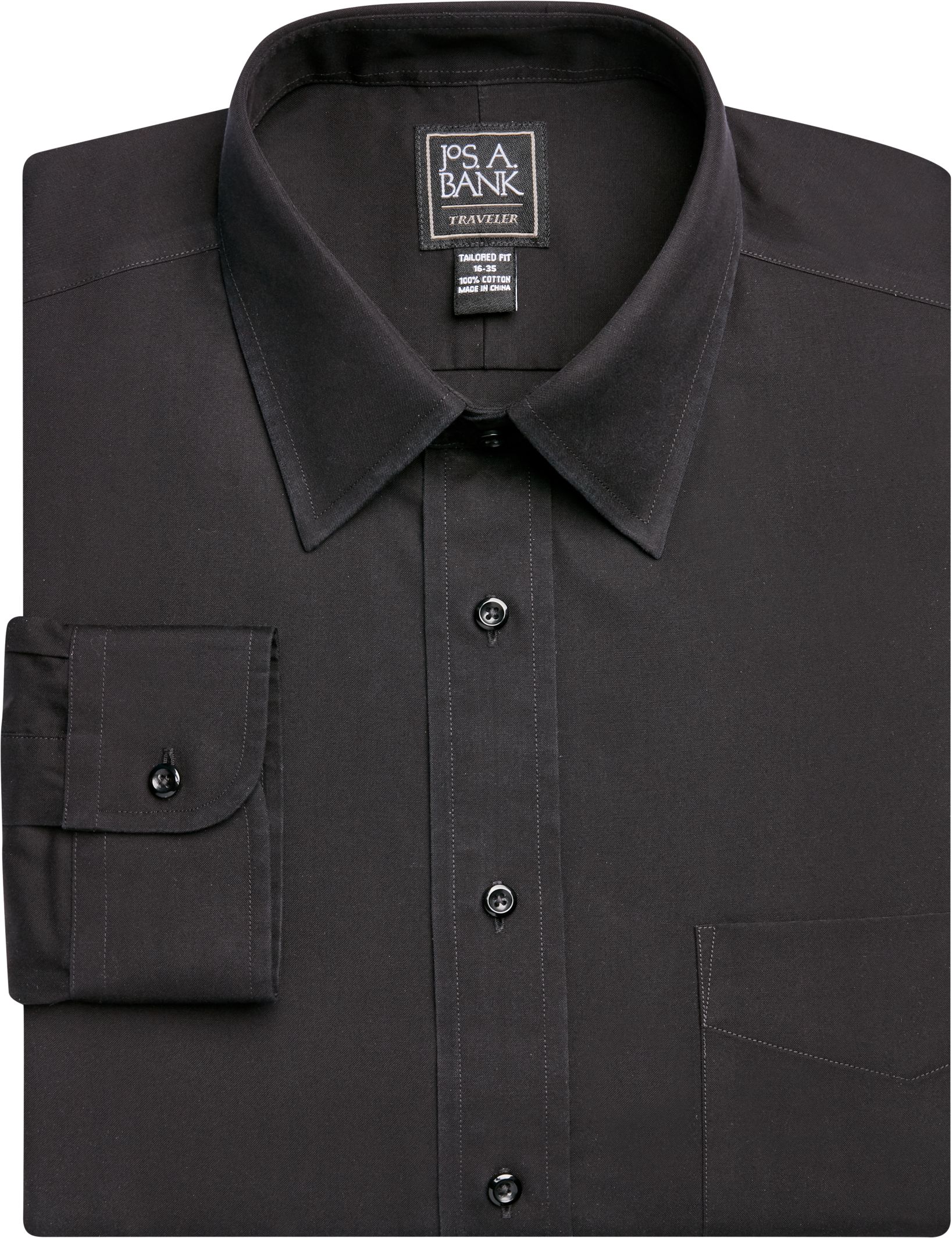 Traveler Collection Tailored Fit Point Collar Dress Shirt - Big & Tall ...