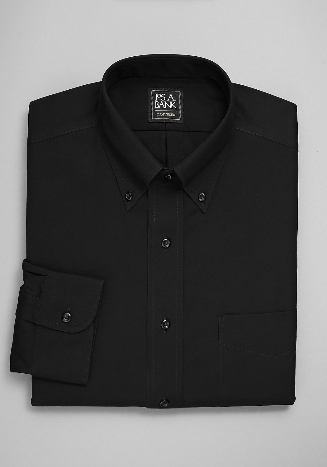 Traveler Collection Traditional Fit Button-Down Collar Solid Dress Shirt - Big & Tall 