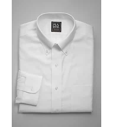 Men's White Button Down & Dress Shirts