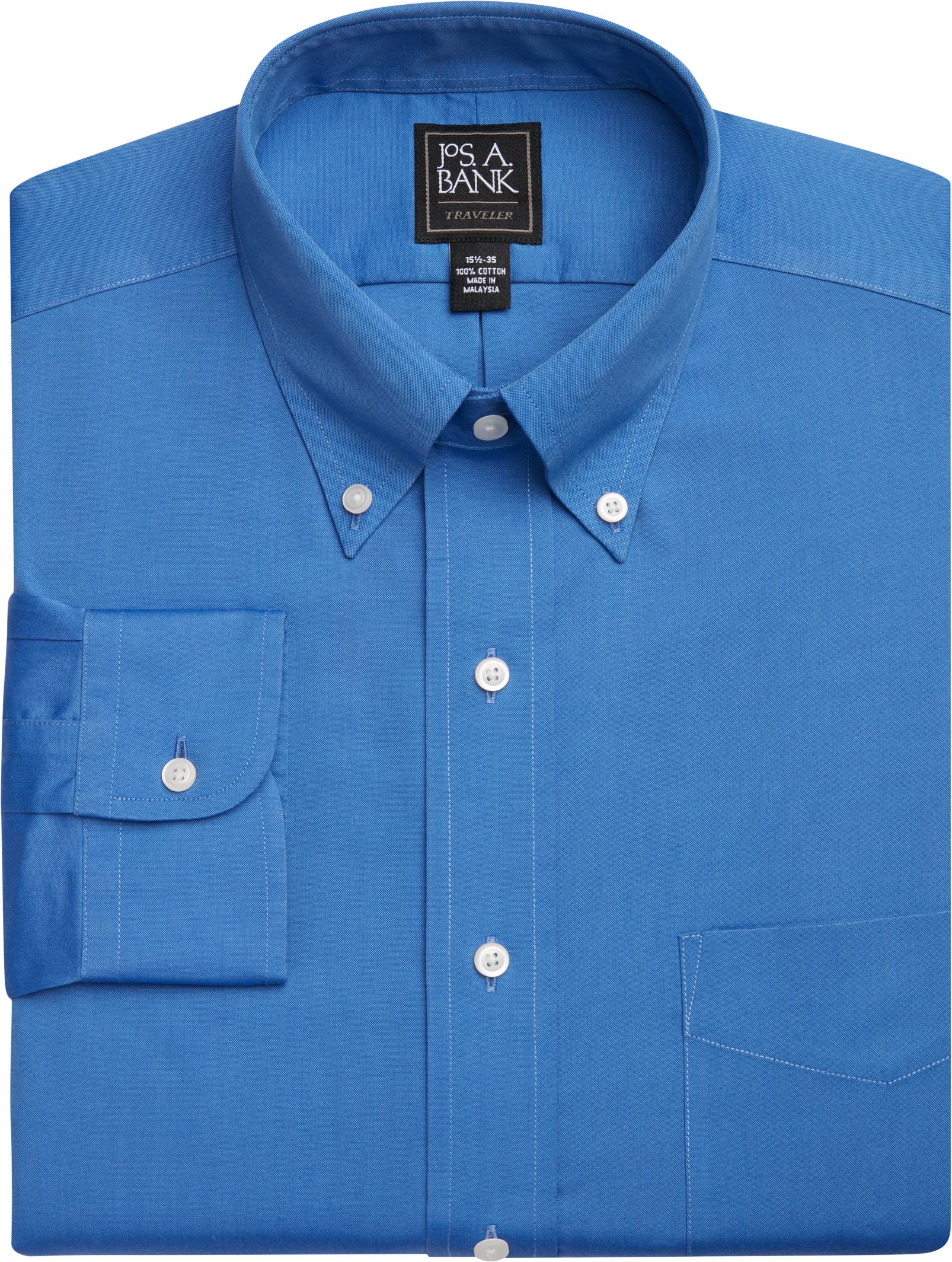 Traveler Collection Traditional Fit Button-Down Collar Dress Shirt ...