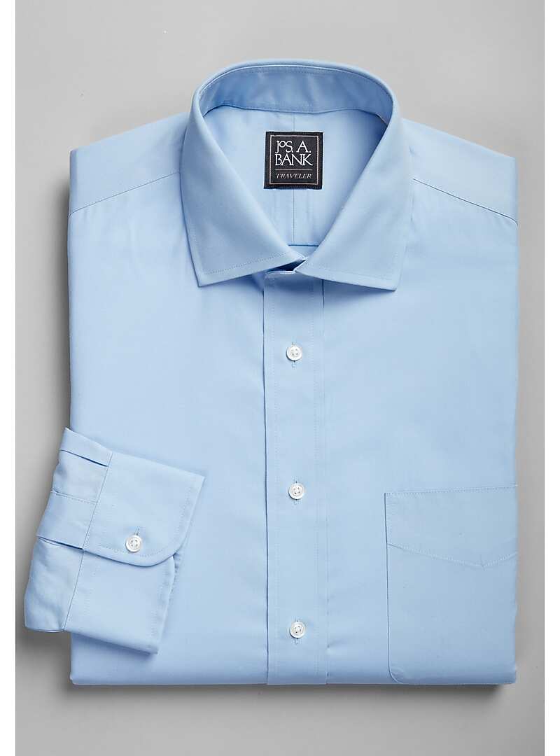Traveler Collection Tailored Fit Spread Collar Dress Shirt Big & Tall