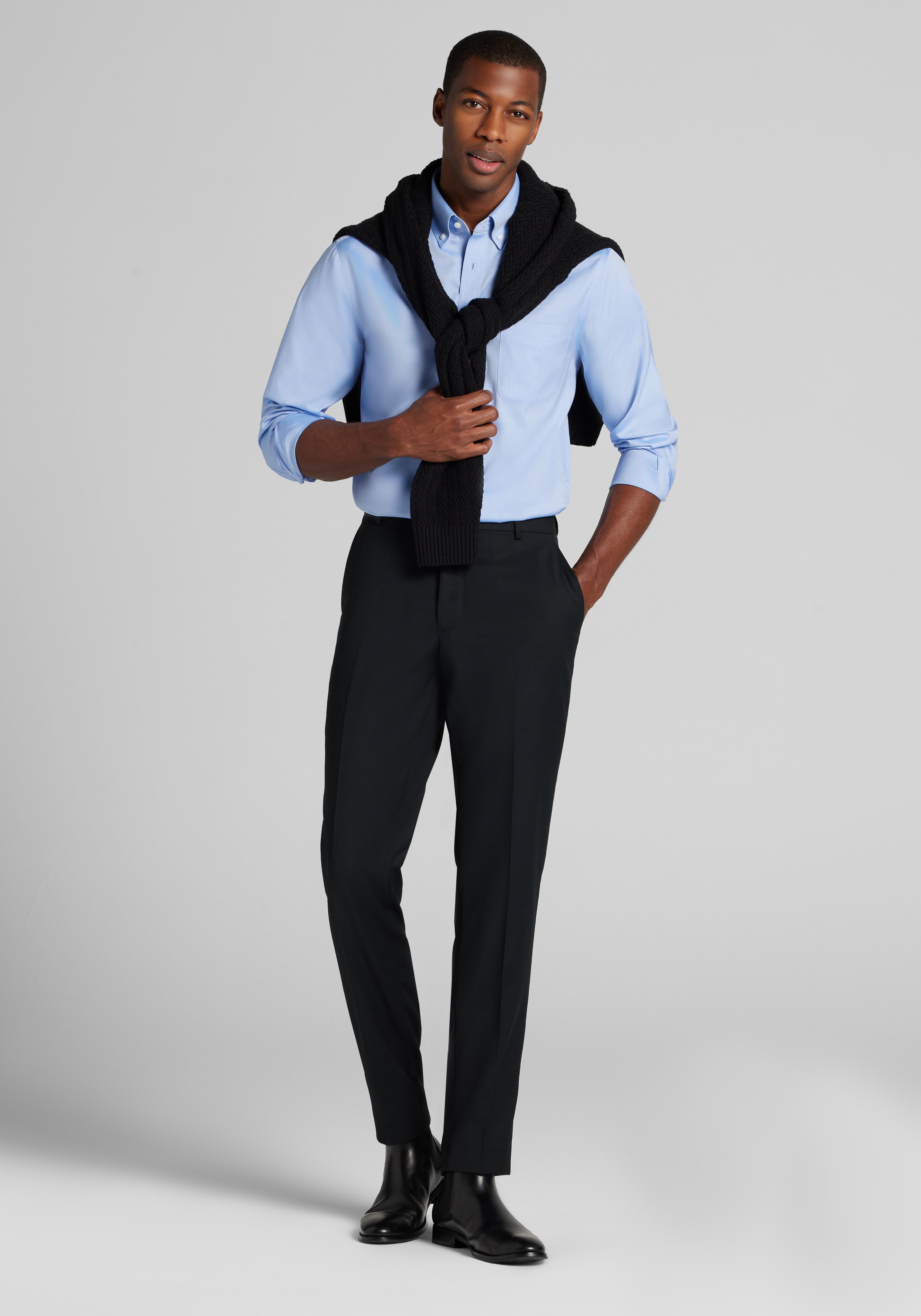 Traveler® Collection Slim Fit Button-Down Collar Dress Shirt