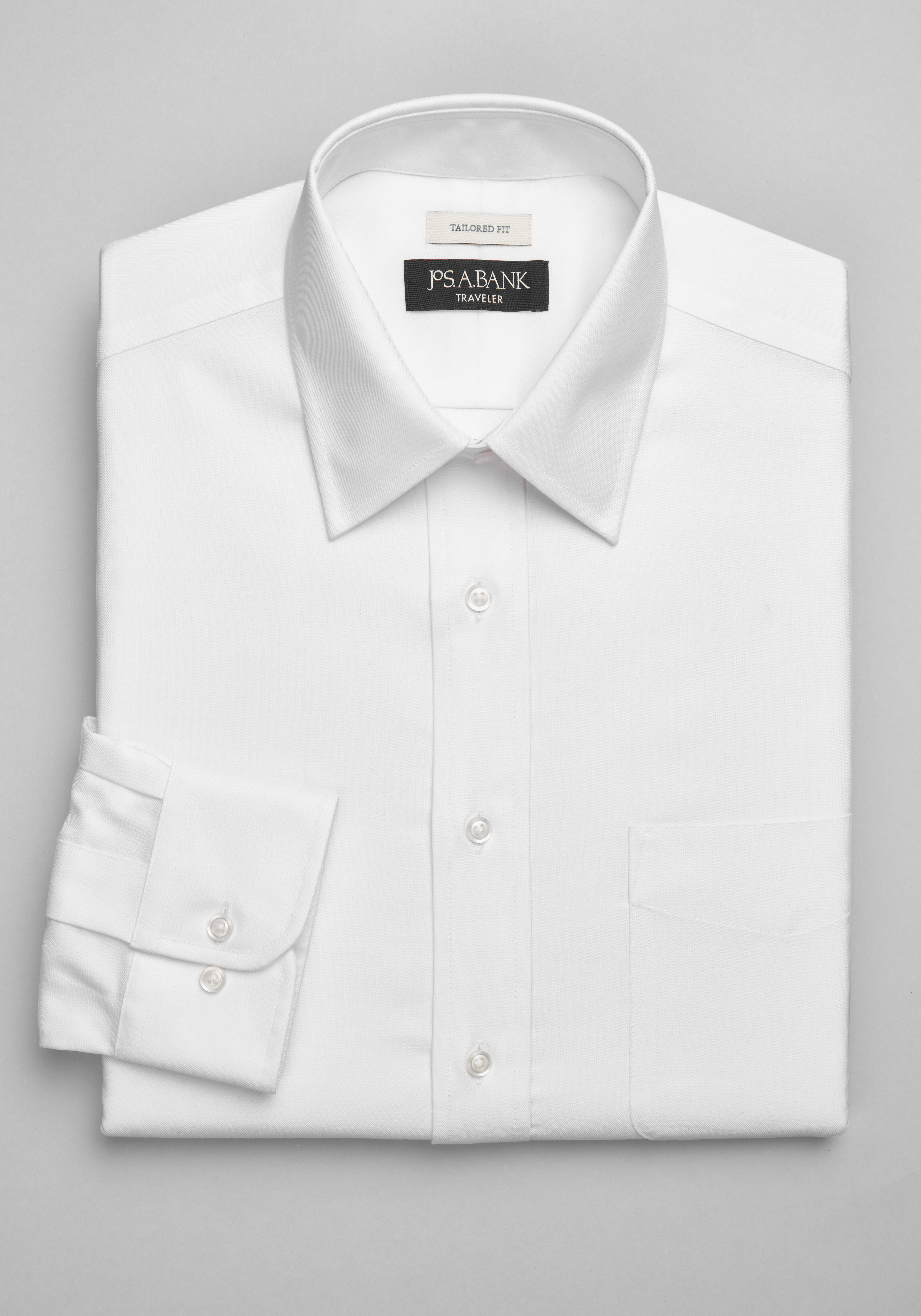 Reserve Collection Traditional Fit Herringbone Dress Shirt CLEARANCE