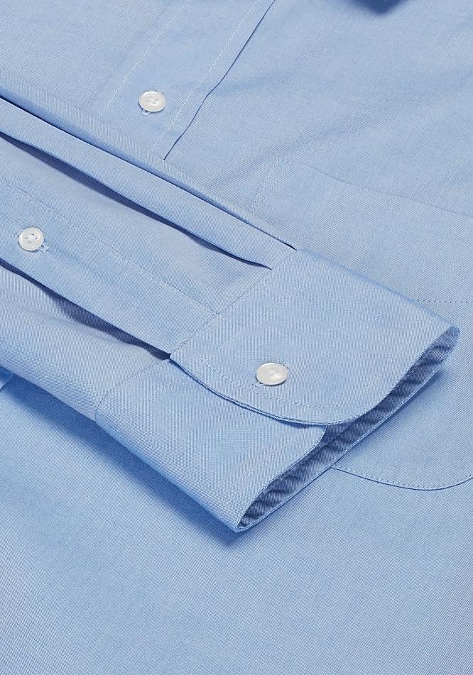 red embroidered midi dress Blue End on End Dress Shirt main image 0