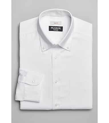 Men's Non-Iron Slim Fit Button-Down Collar Dress Shirt