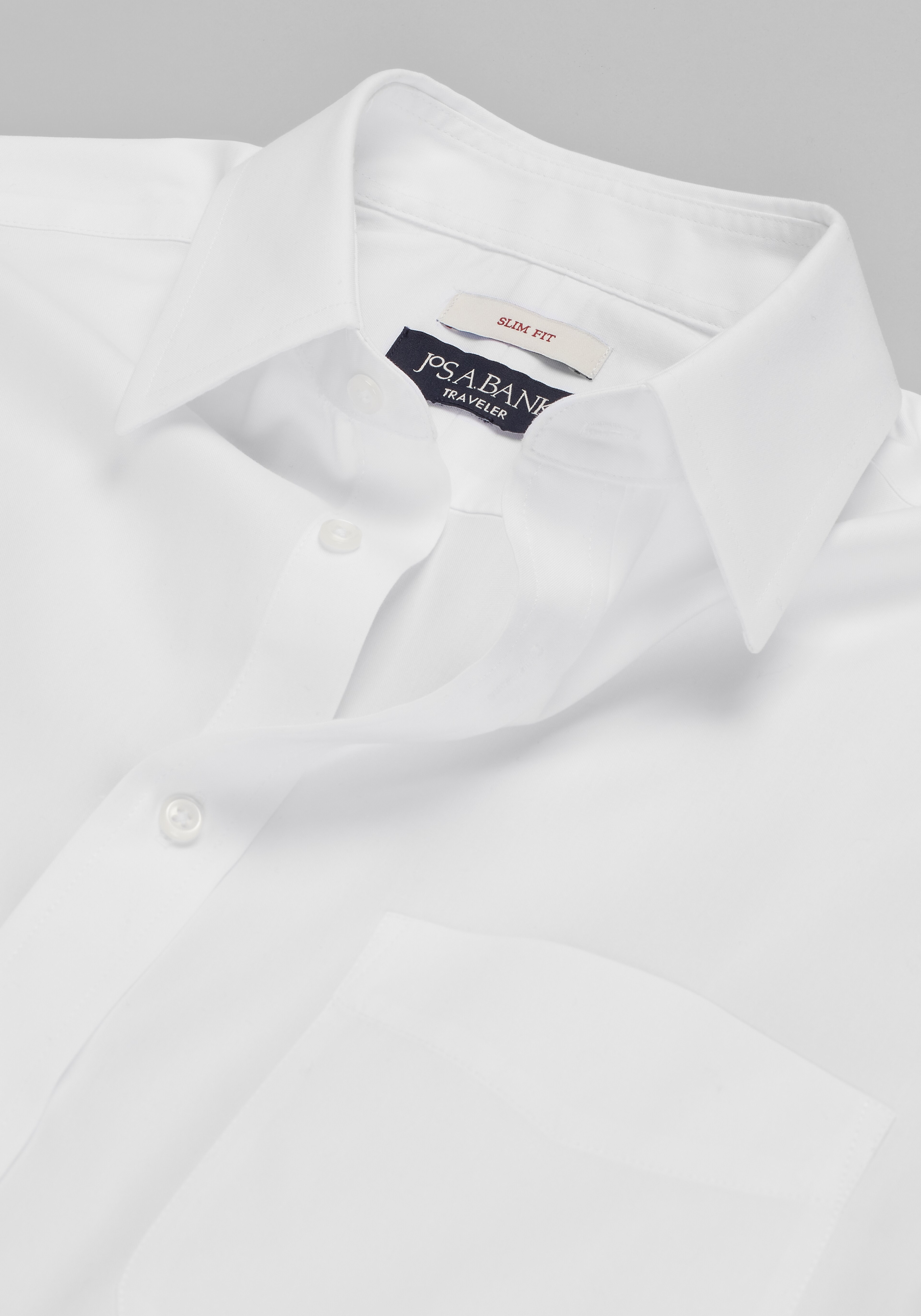 Traveler® Collection Slim Fit Point Collar Solid Dress Shirt