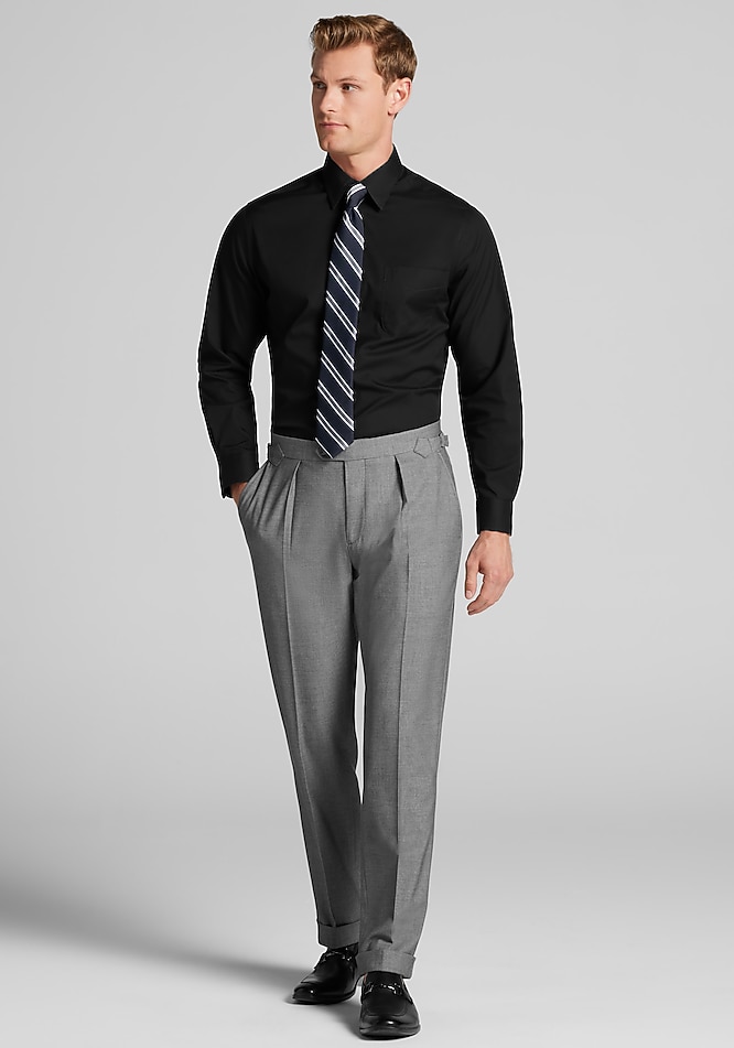 dress shirt big and tall Traveler® Collection Slim Fit Solid - & - Missionary Package Designed with a collared neckline for classic style Big & Tall Performance Comfort