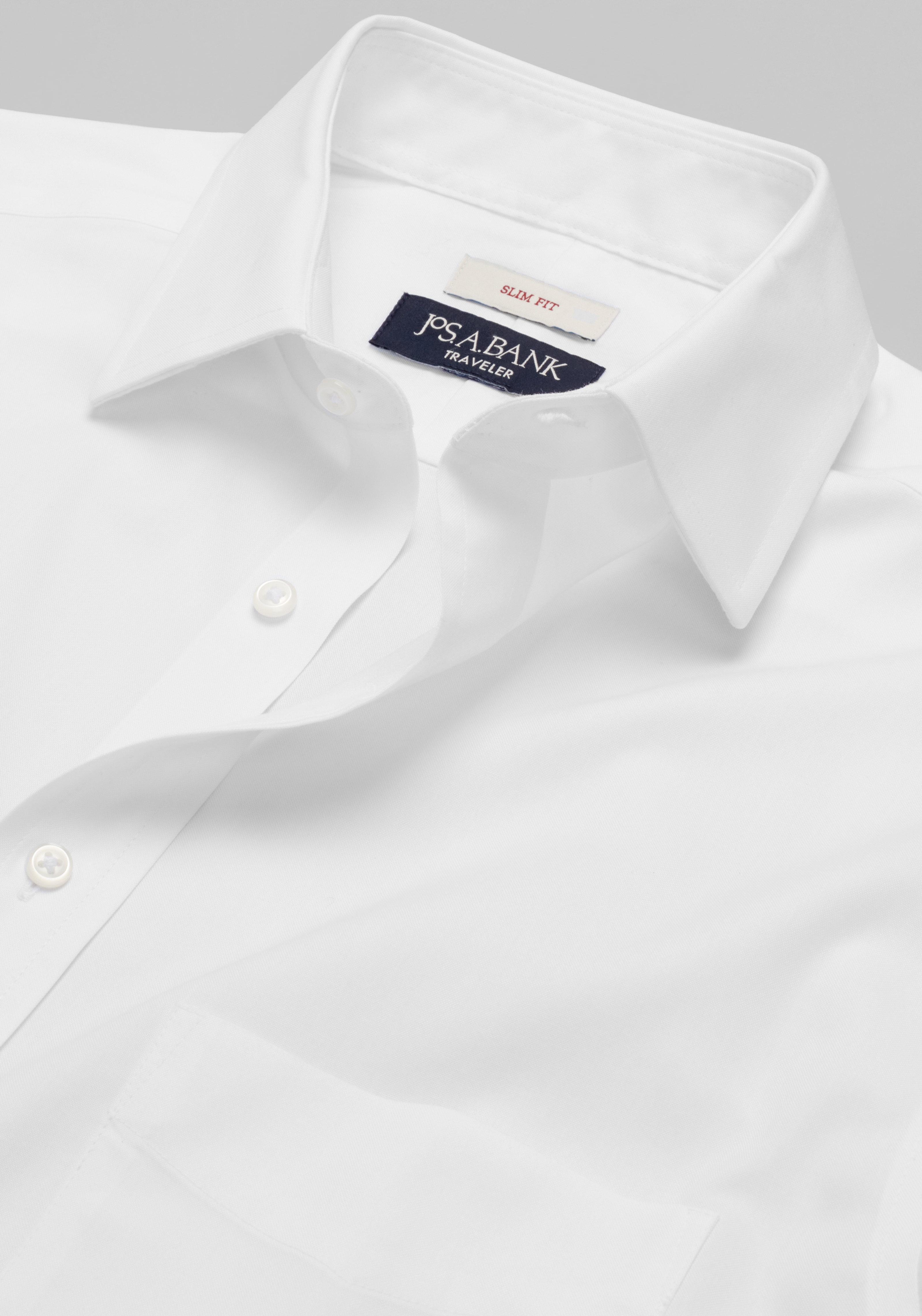 Traveler® Collection Slim Fit Spread Collar French Cuff Solid Dress Shirt