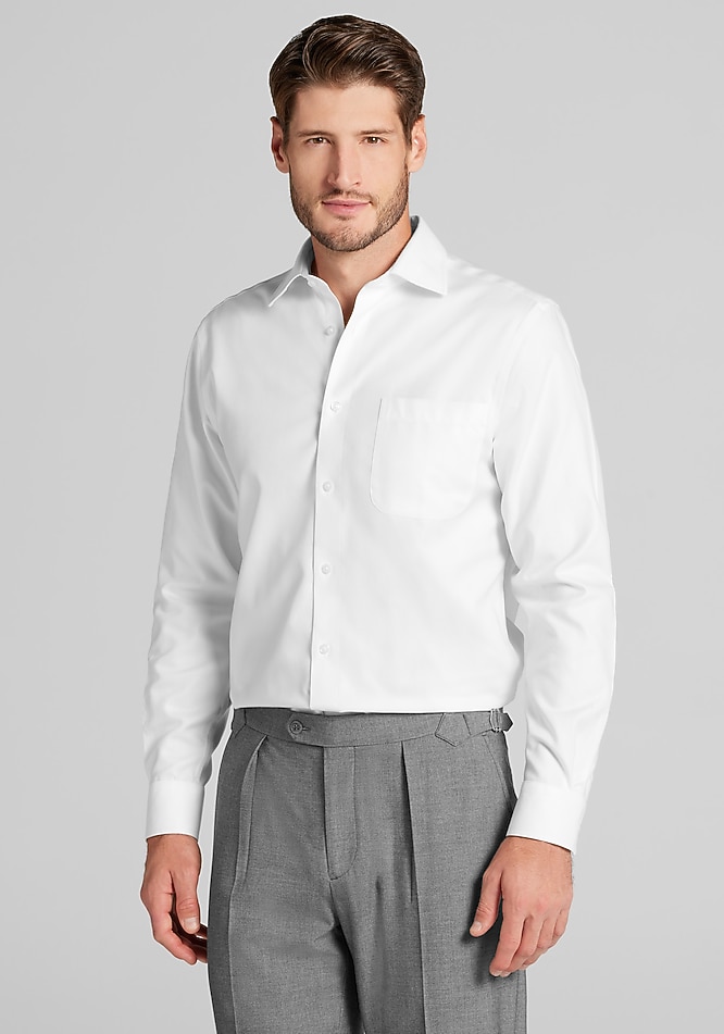 Reserve Collection Slim Fit Spread Collar Herringbone Dress Shirt -  Memorial Day Deals | Jos A Bank