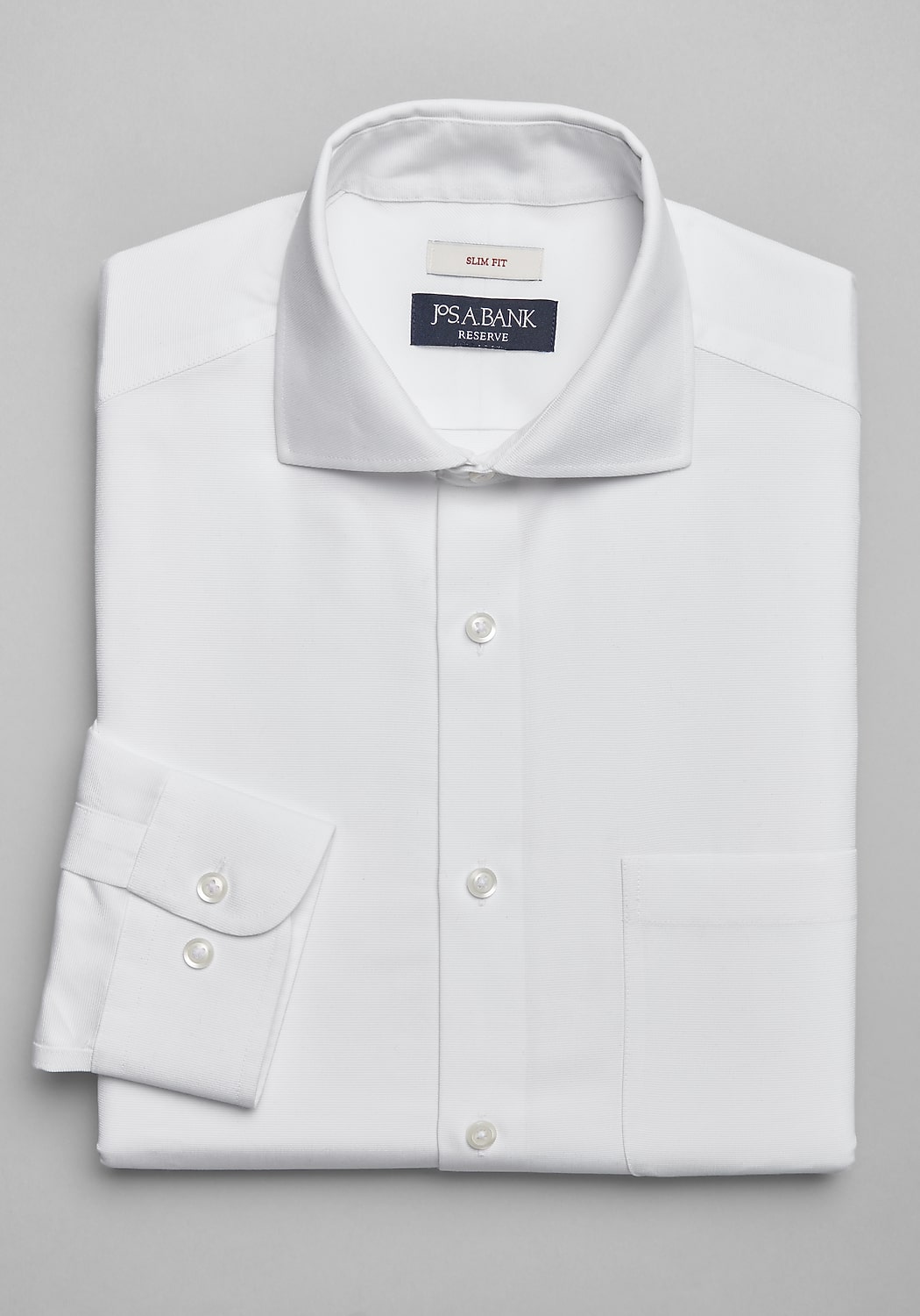 Reserve Collection Slim Fit Cutaway Collar Solid Dress Shirt 