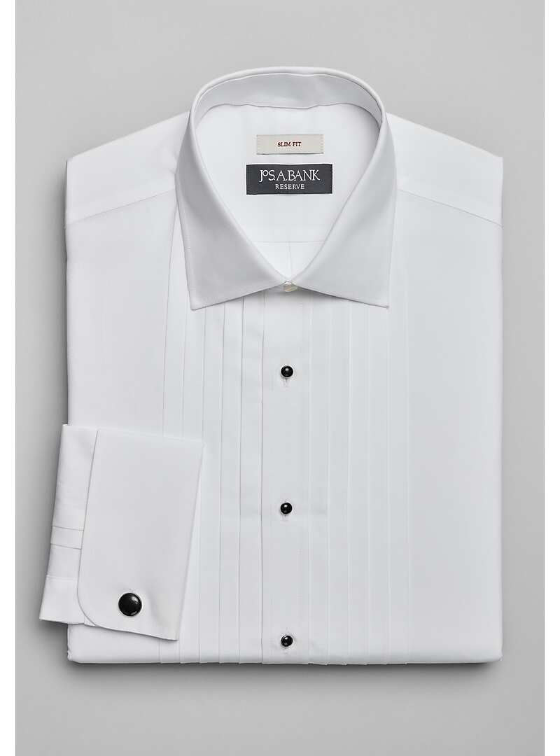 Reserve Collection Slim Fit Spread Collar French Cuff FivePleat Formal