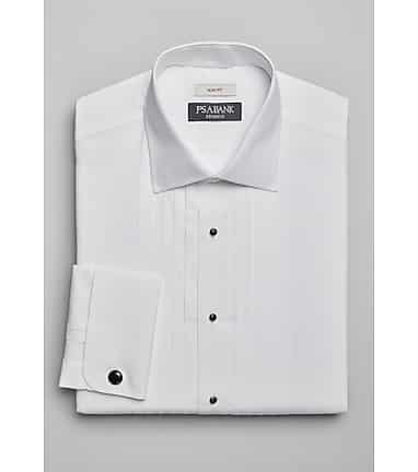 Slim fit white dress shirt french cuff new arrivals