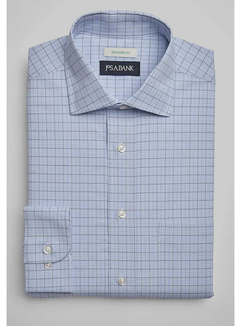 Jos. A. Bank Tailored Fit Classic Check Dress Shirt - Big & Tall - New ...