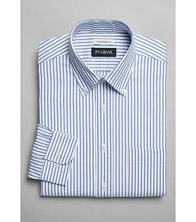 Jos. A. Bank Traditional Fit Button-Down Collar Stripe Dress Shirt