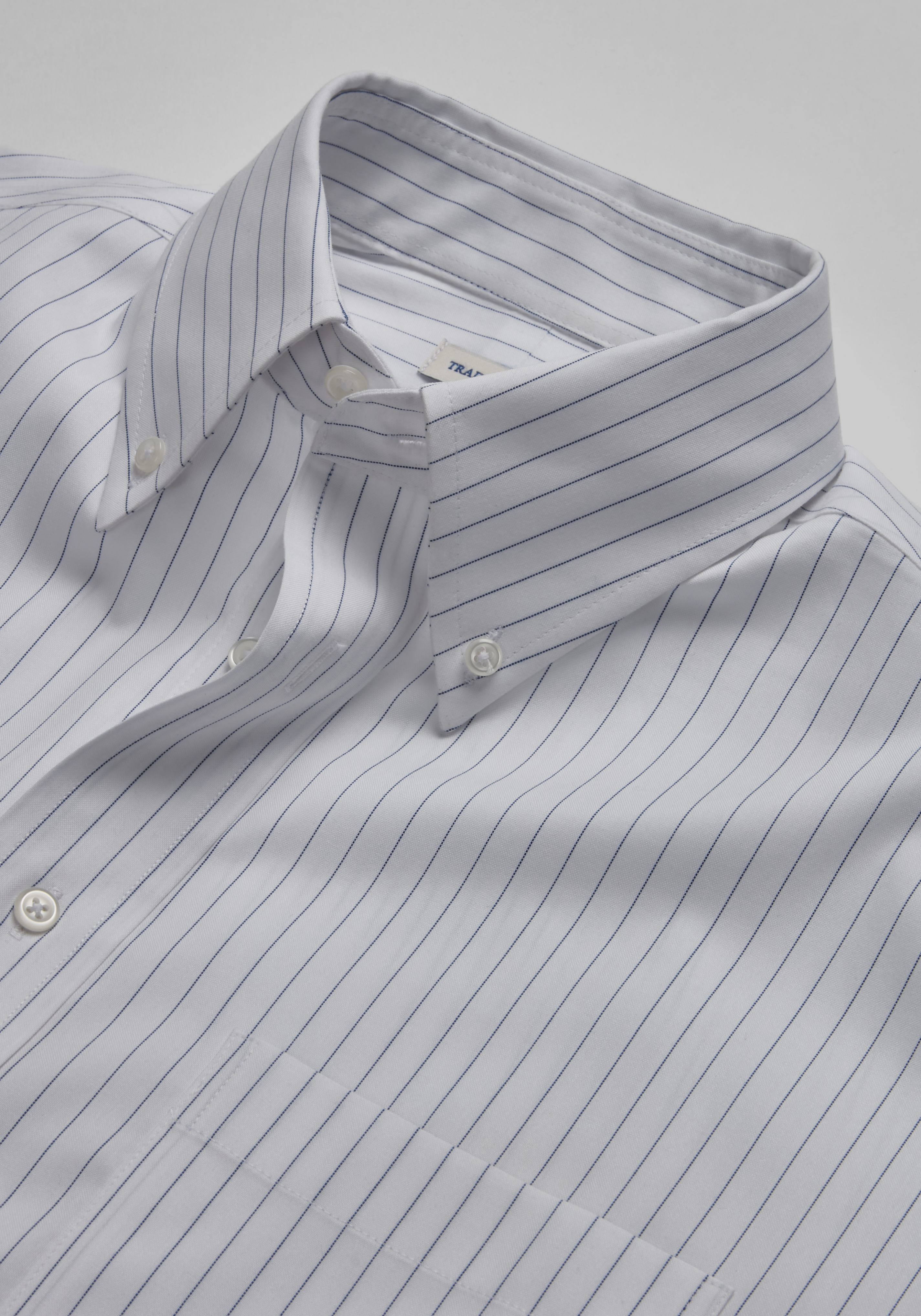 Traveler® Collection Traditional Fit Button-Down Collar Stripe Dress Shirt CLEARANCE