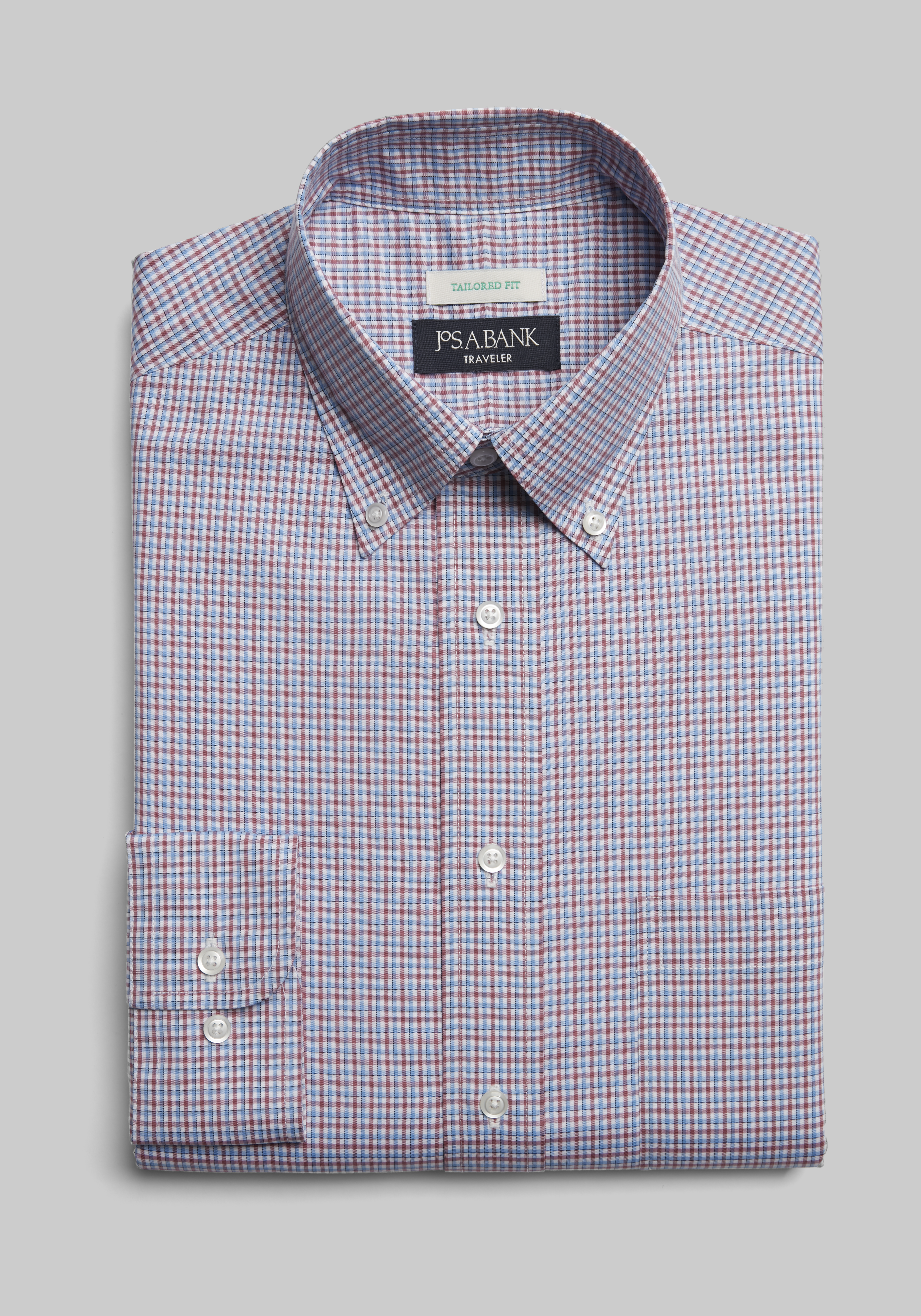 Mini-pattern officer-collar shirt Modern fit