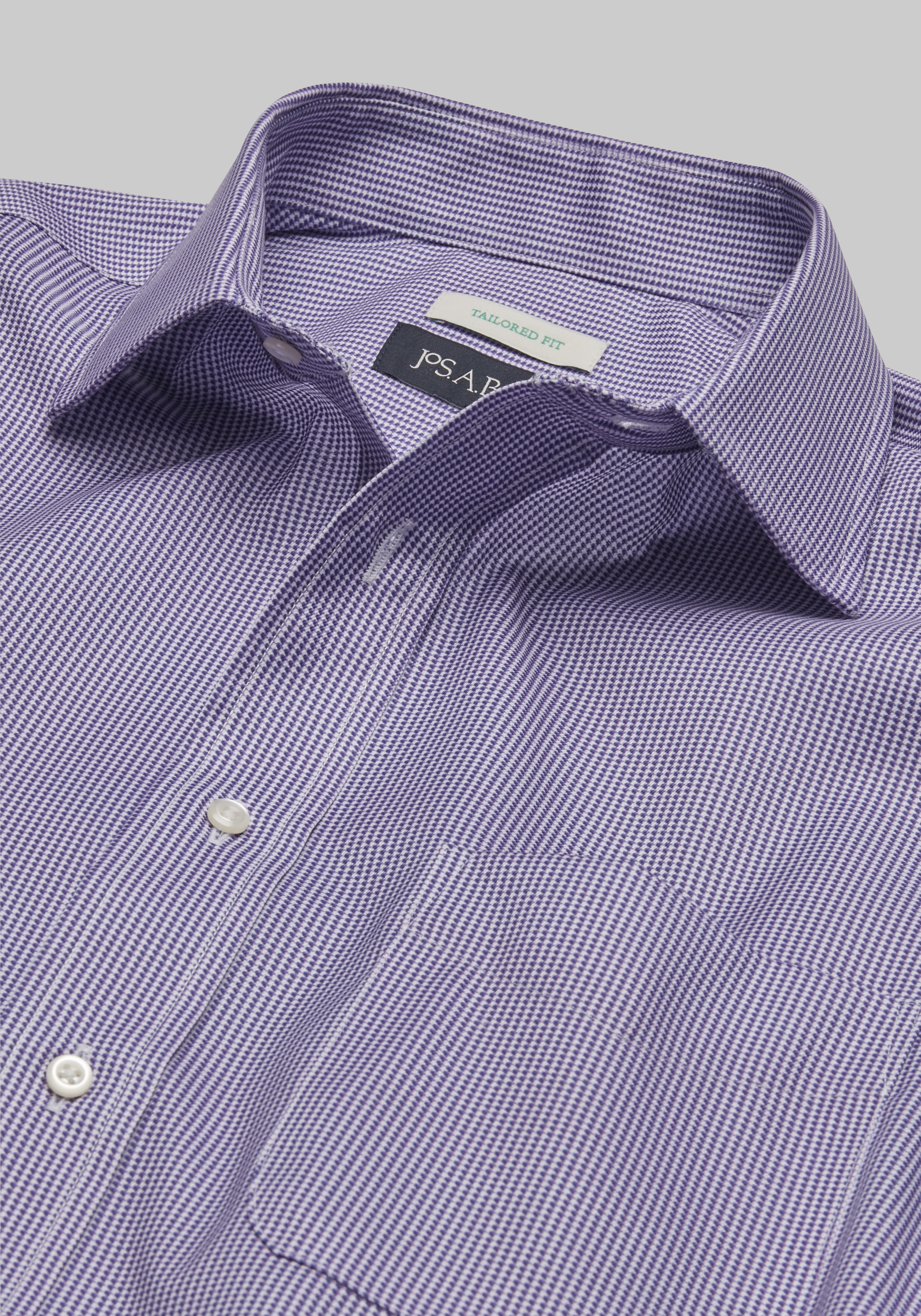 Jos. A. Bank Tailored Fit Houndstooth Print Dress Shirt Big & Tall CLEARANCE