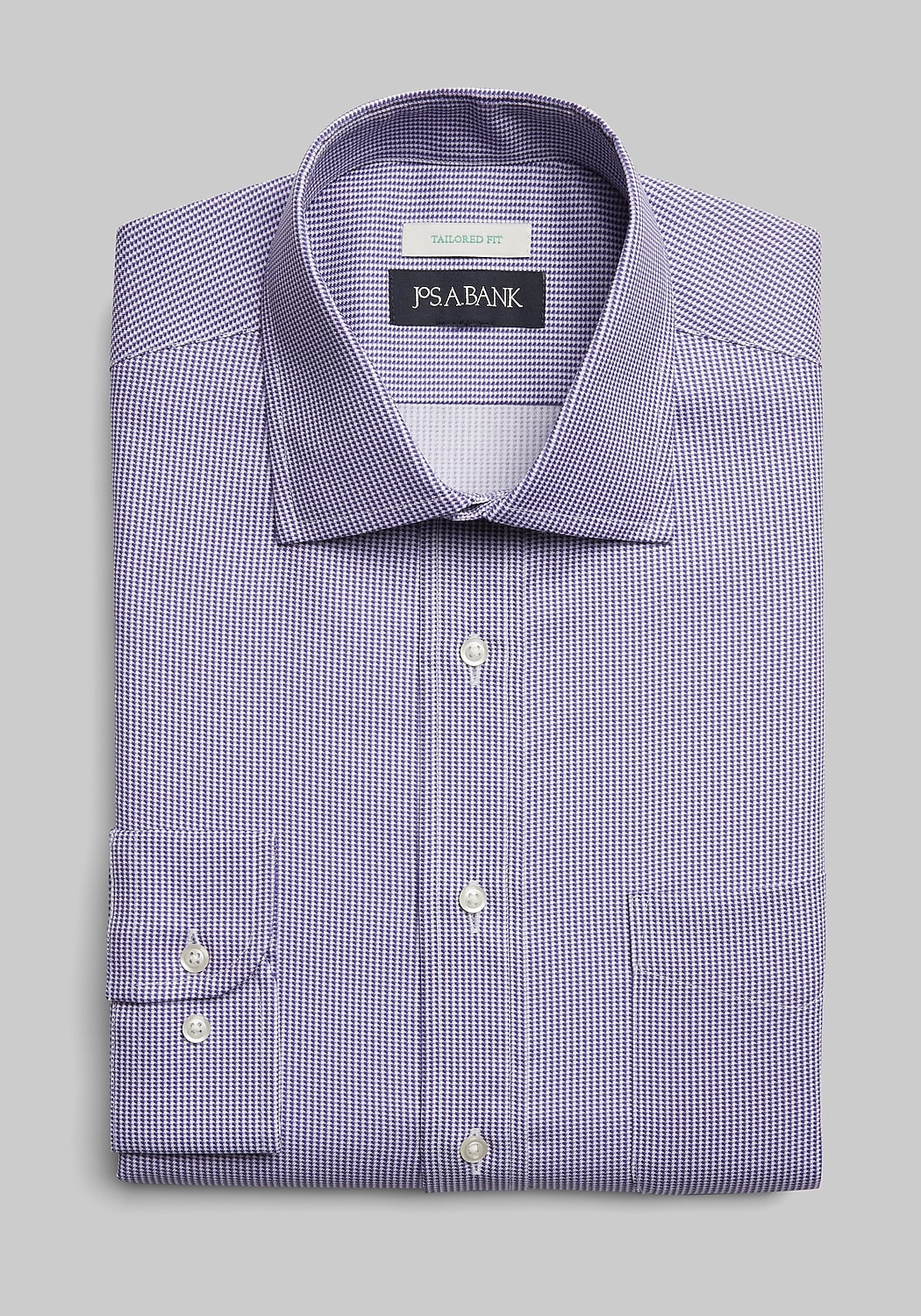 Jos. A. Bank Tailored Fit Houndstooth Print Dress Shirt Big & Tall CLEARANCE