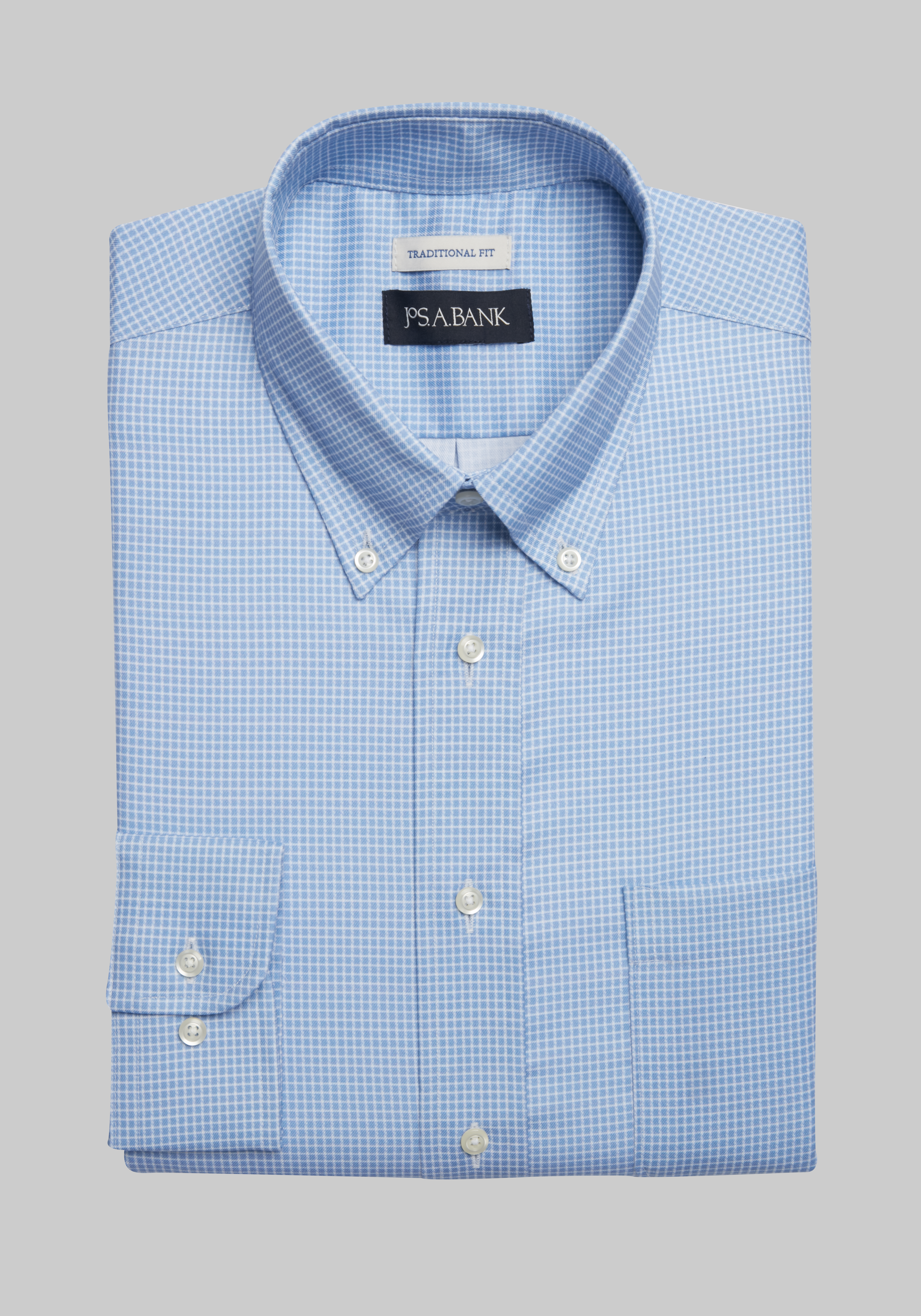 Addams Blue Easy-Care Dress Shirt