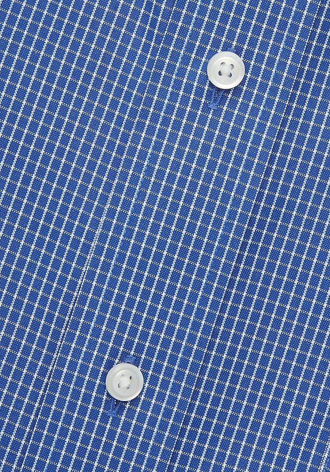 blue grid dress shirt Men's Checkered Performance Dress Shirt (White and Blue Button Down) –  Twillory main image 1