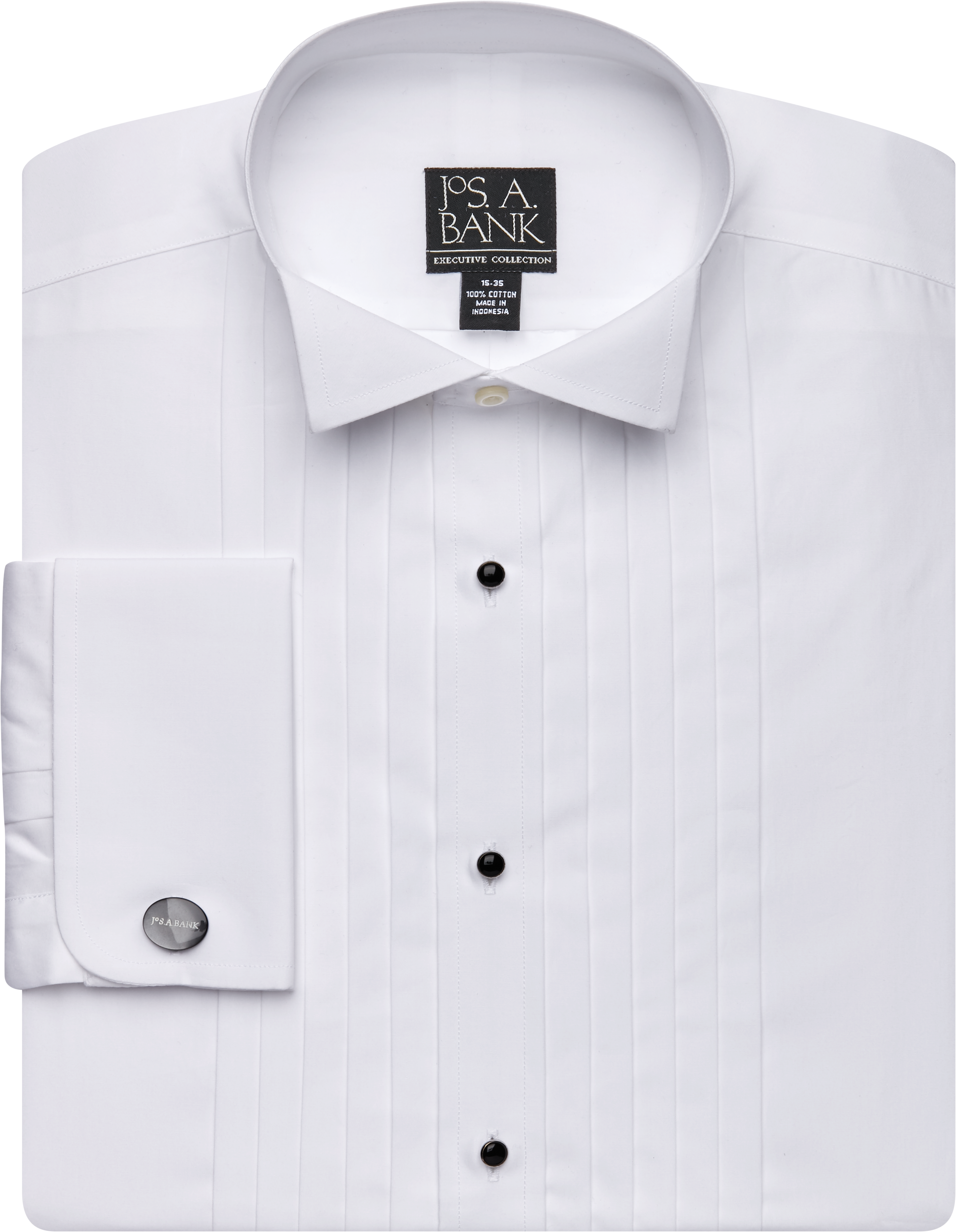 pleated wing collar shirt