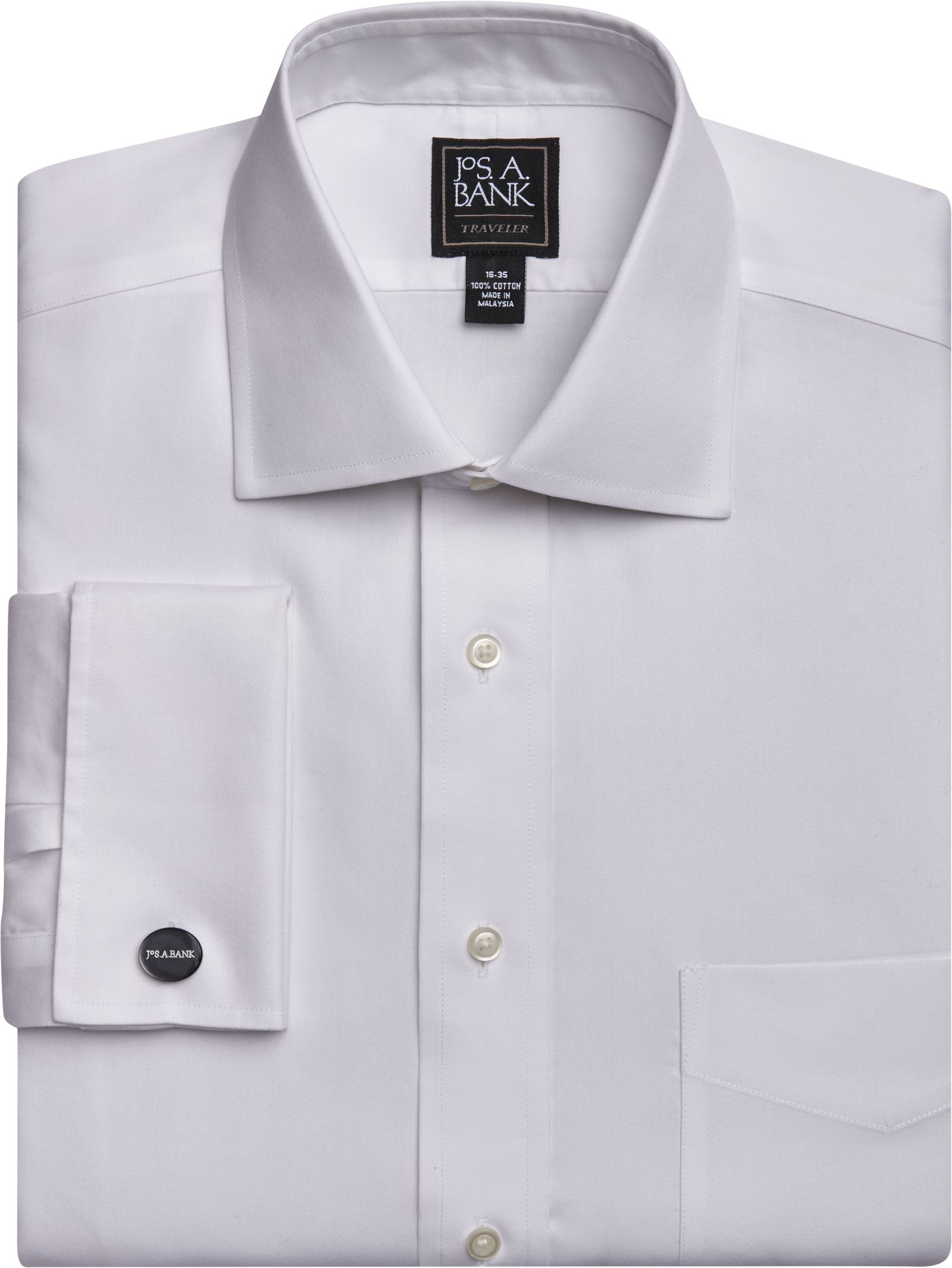 black spread collar dress shirt