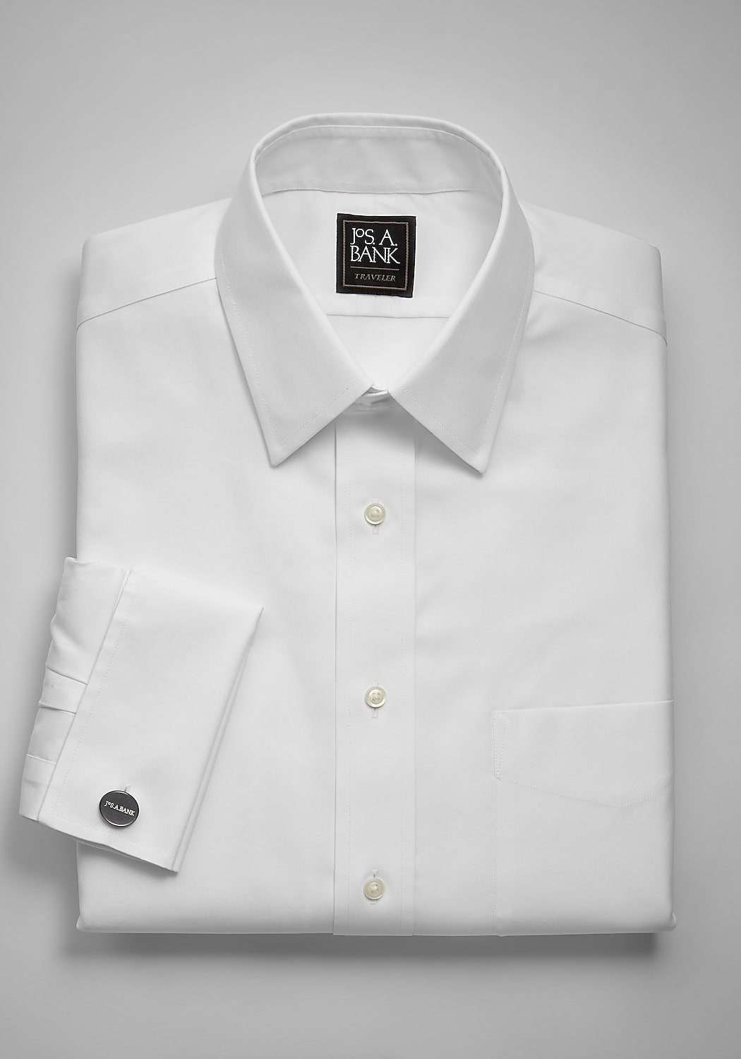 Traveler Collection Traditional Fit Point Collar Solid Dress Shirt