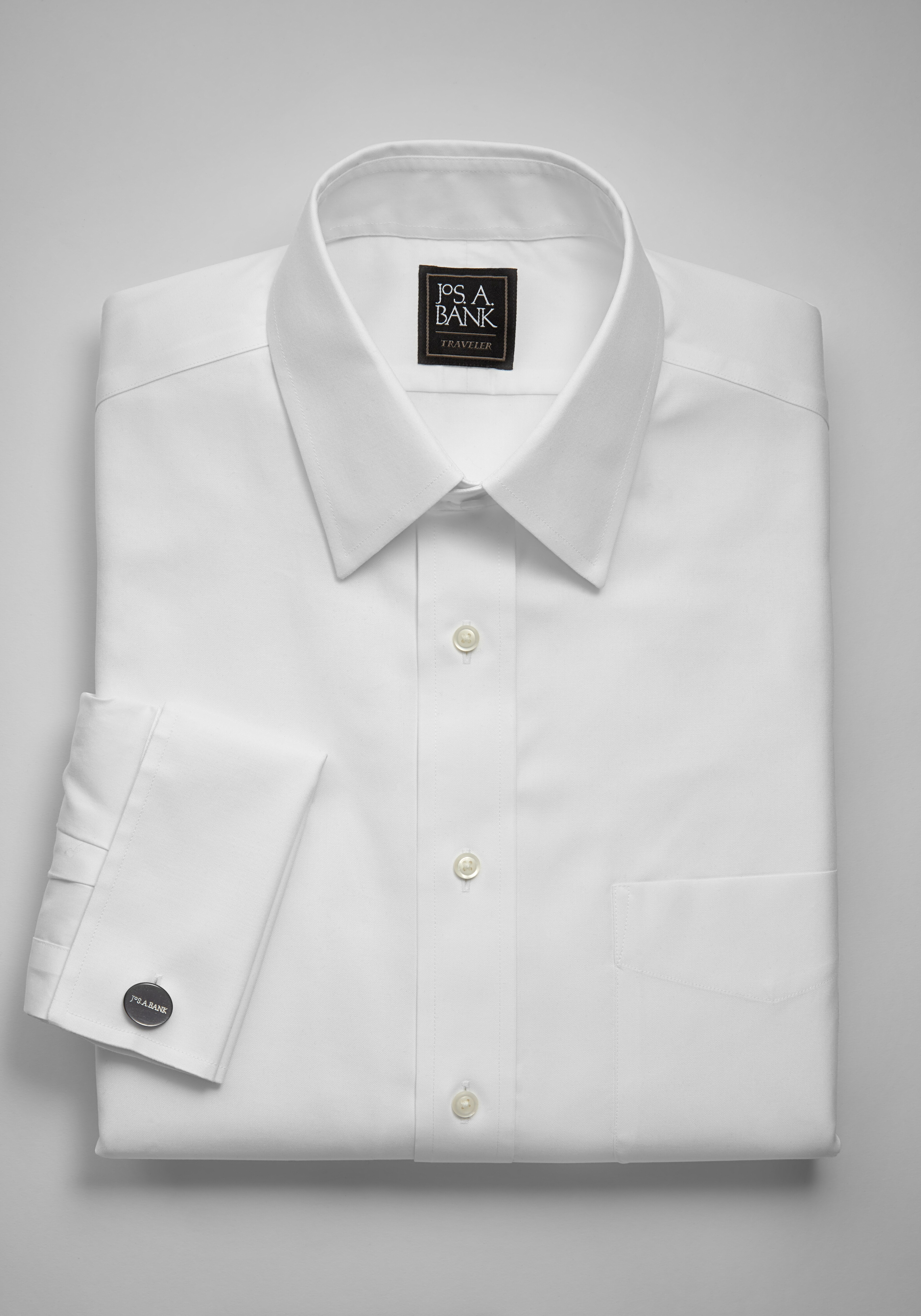 Traveler® Collection Traditional Fit Point Collar Solid Dress Shirt - Big & Tall