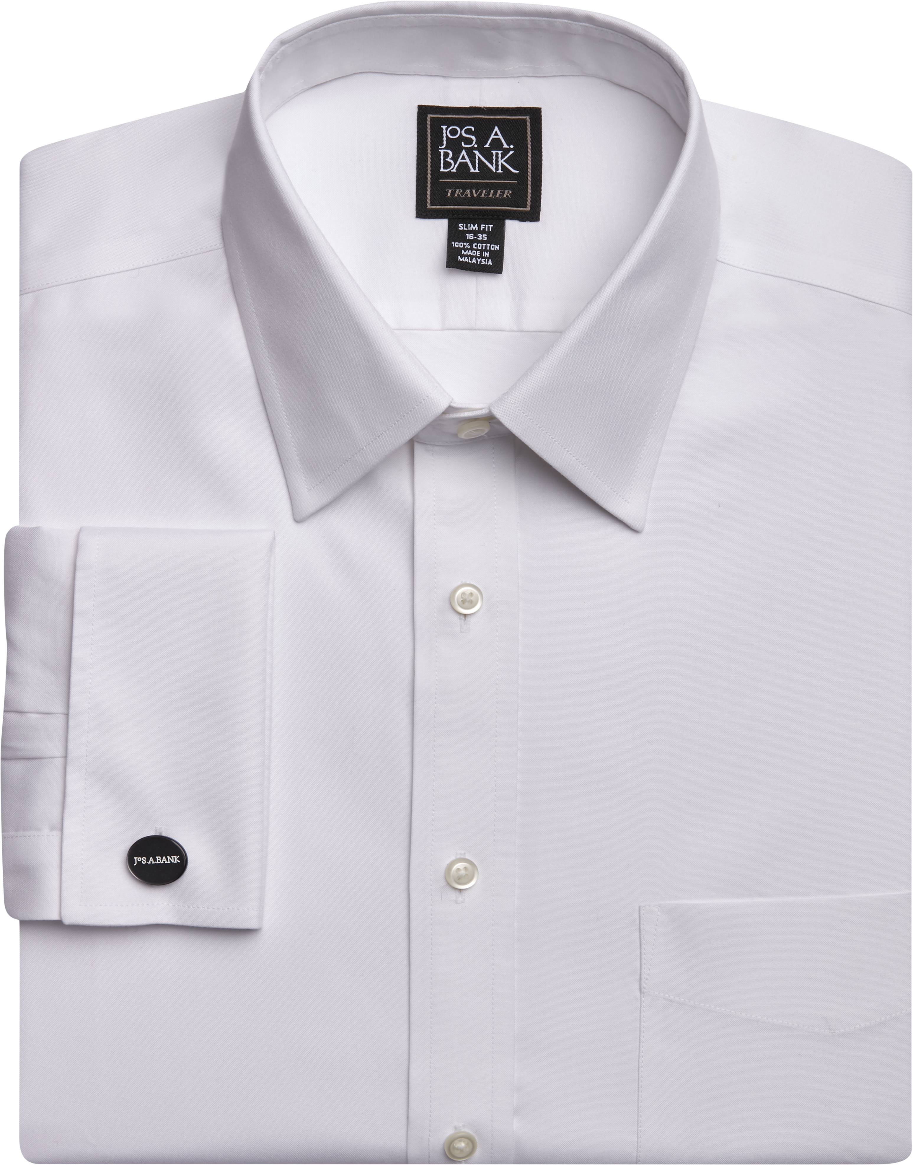 Traveler Collection Slim Fit Point Collar French Cuff Dress Shirt - Big 