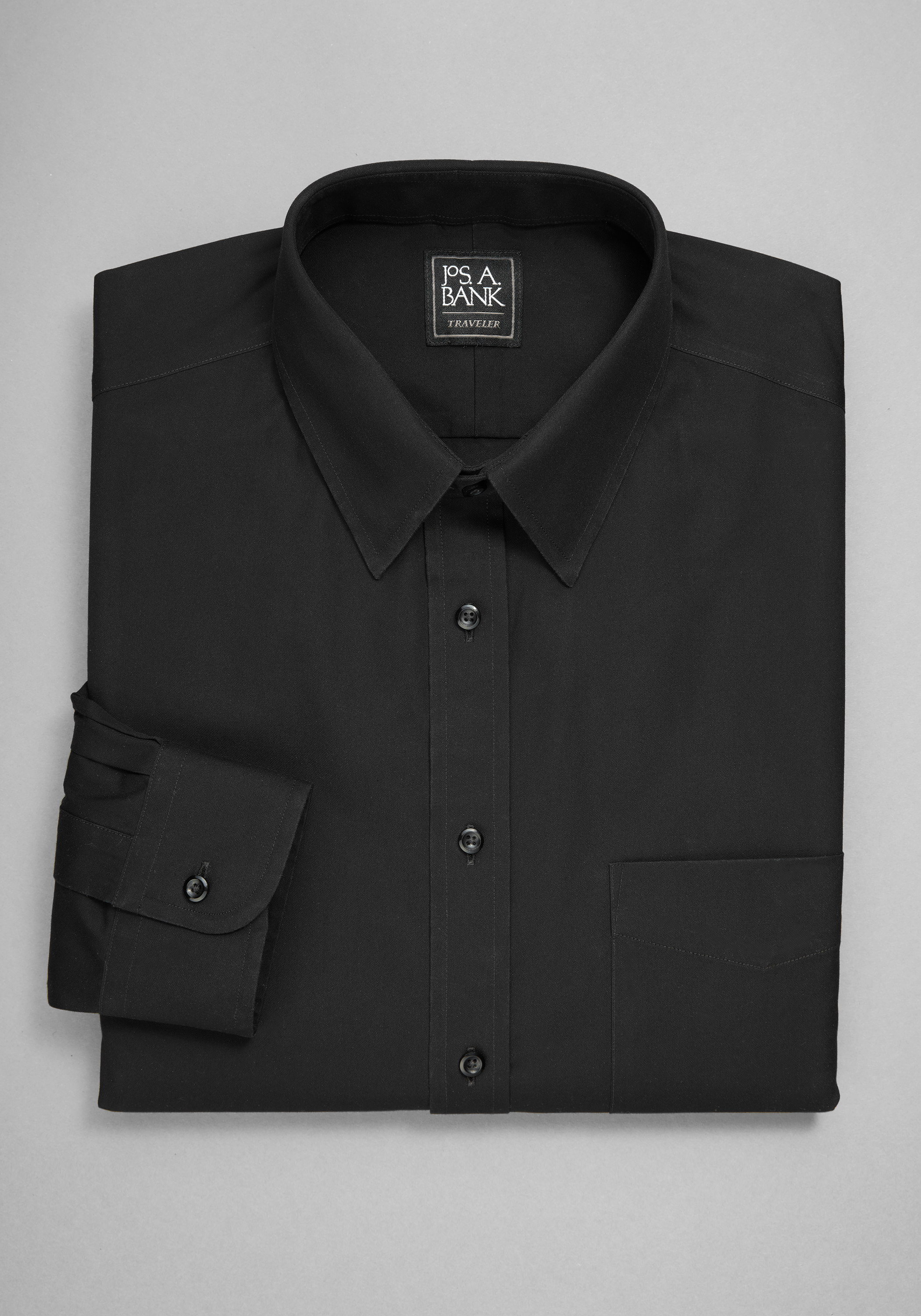 Black Slim Fit Dress Shirts