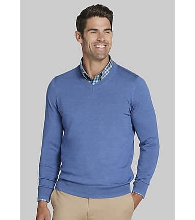 Jos. A Bank Merino Wool V - Neck Sweater - Big & Tall CLEARANCE