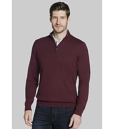 Jos. A Bank Merino Wool Quarter Zip Sweater Big Tall New Arrivals Jos A Bank
