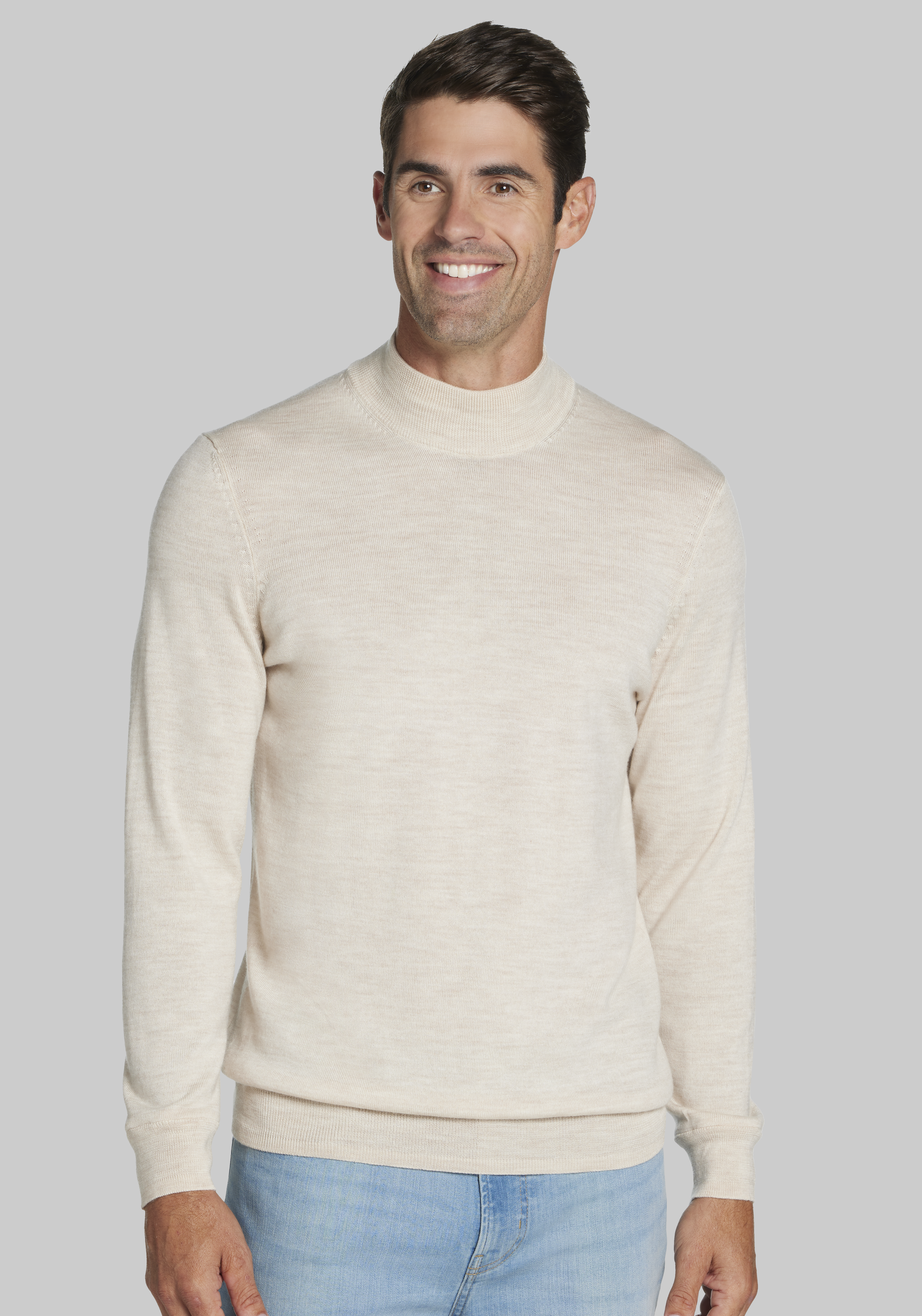 Mens merino mock turtleneck sweater best sale