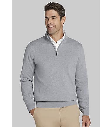 Jos. A Bank Pima Cotton Quarter Zip Sweater Jos. A. Bank Comfort Stretch Sweaters Jos A Bank