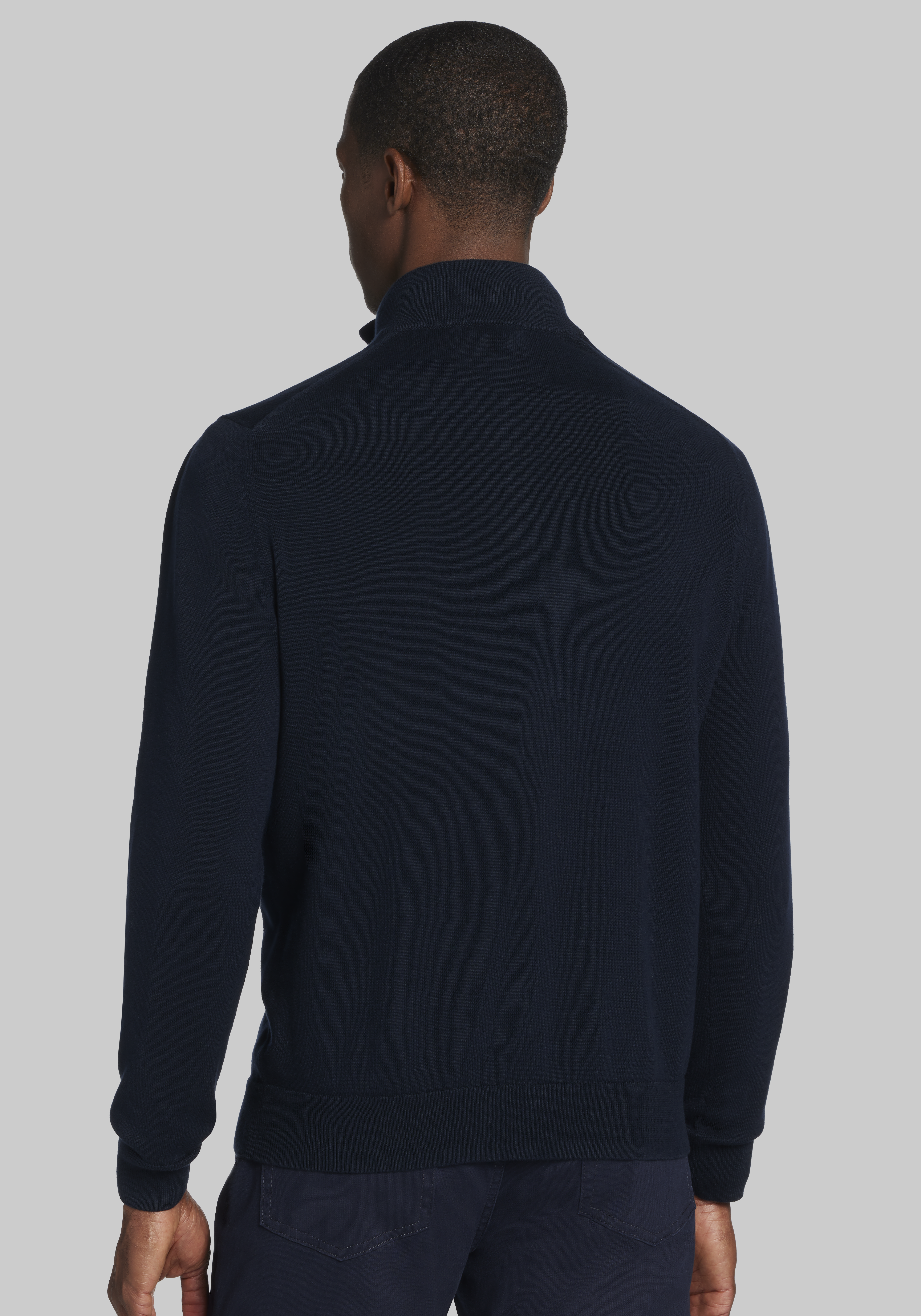 Jos. A Bank Pima Cotton Quarter Zip Sweater - Big & Tall CLEARANCE