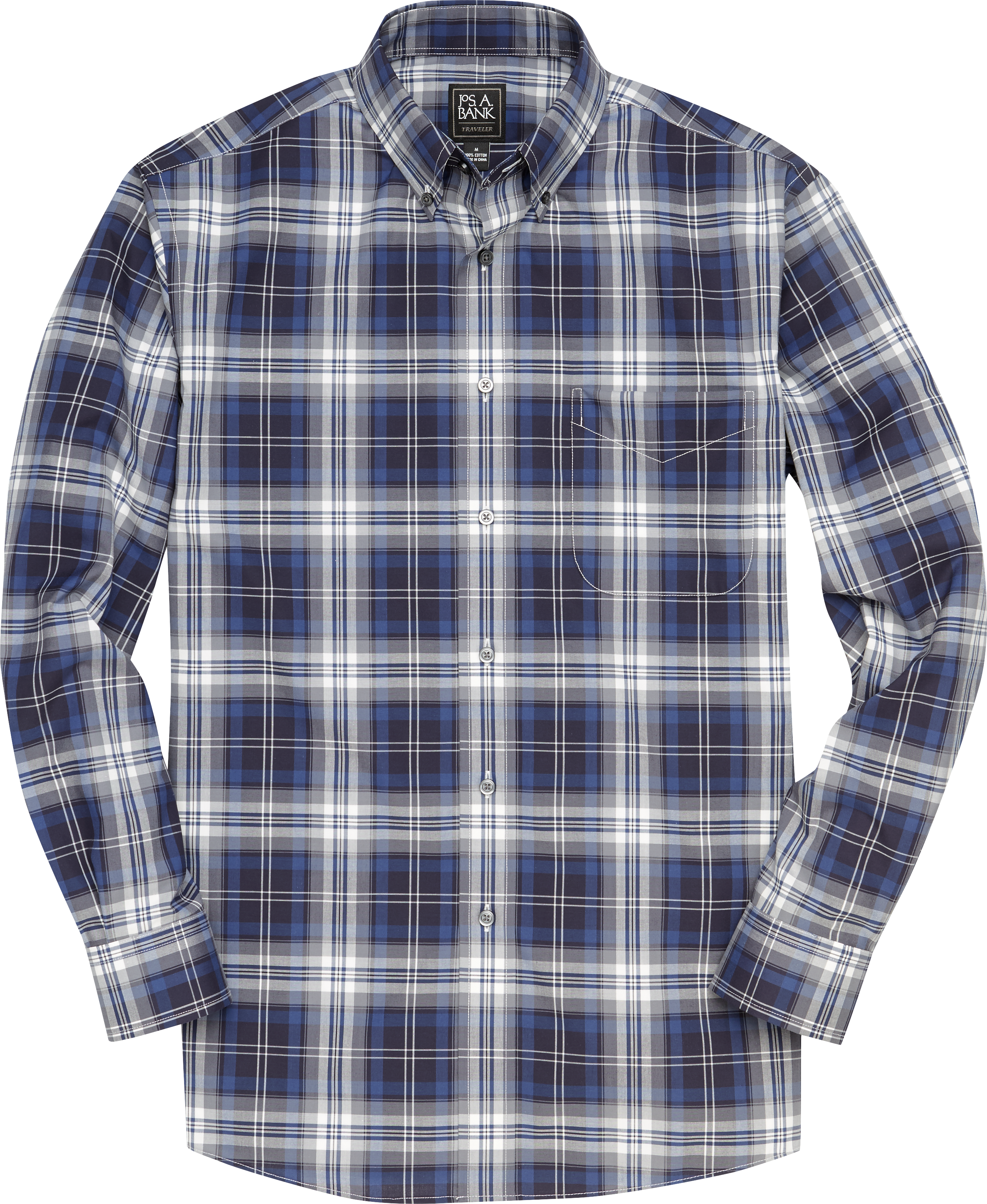 Traveler Collection Traditional Fit ButtonDown Collar Plaid Sportshirt CLEARANCE Clearance