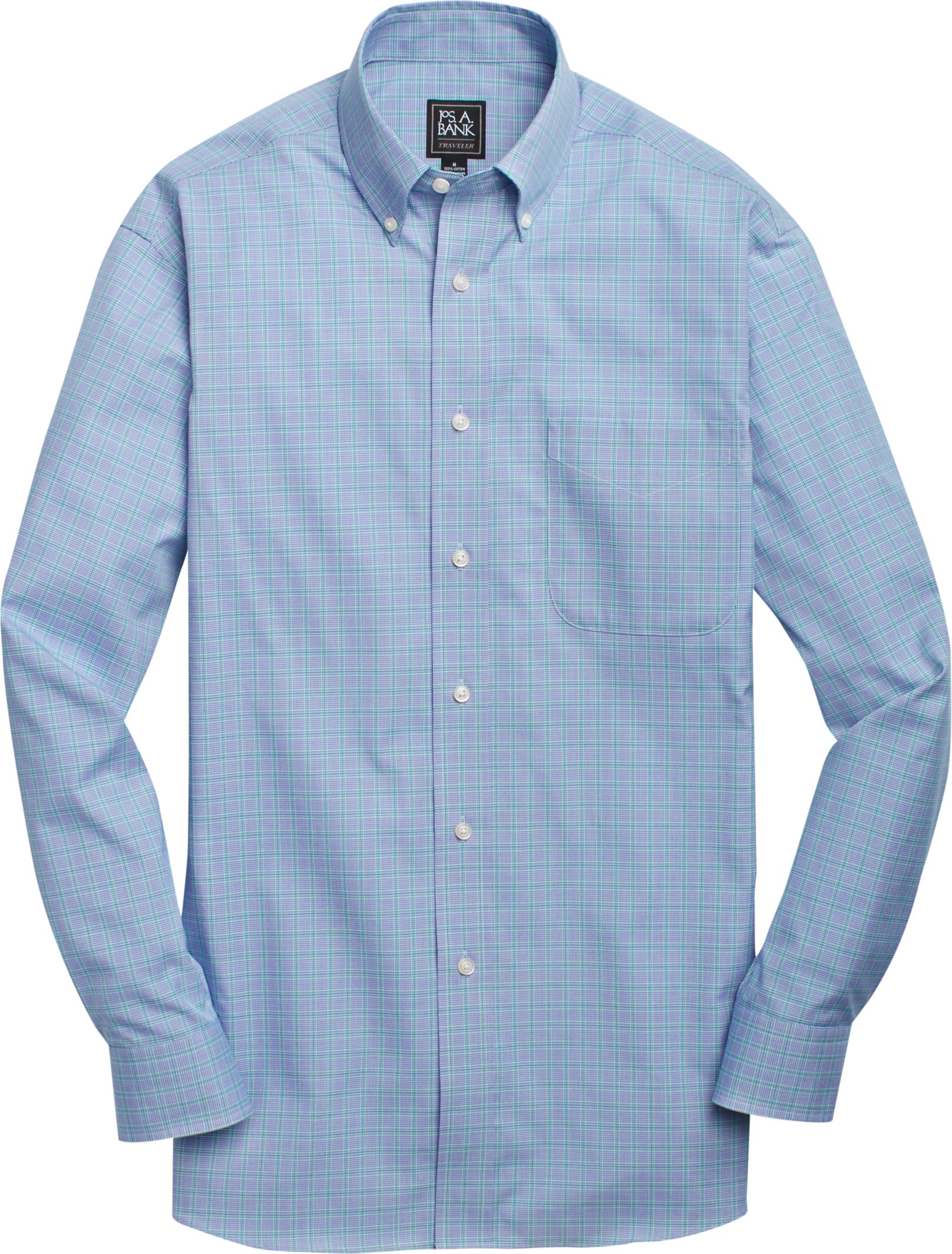 Traveler Collection Traditional Fit Button-Down Collar ...