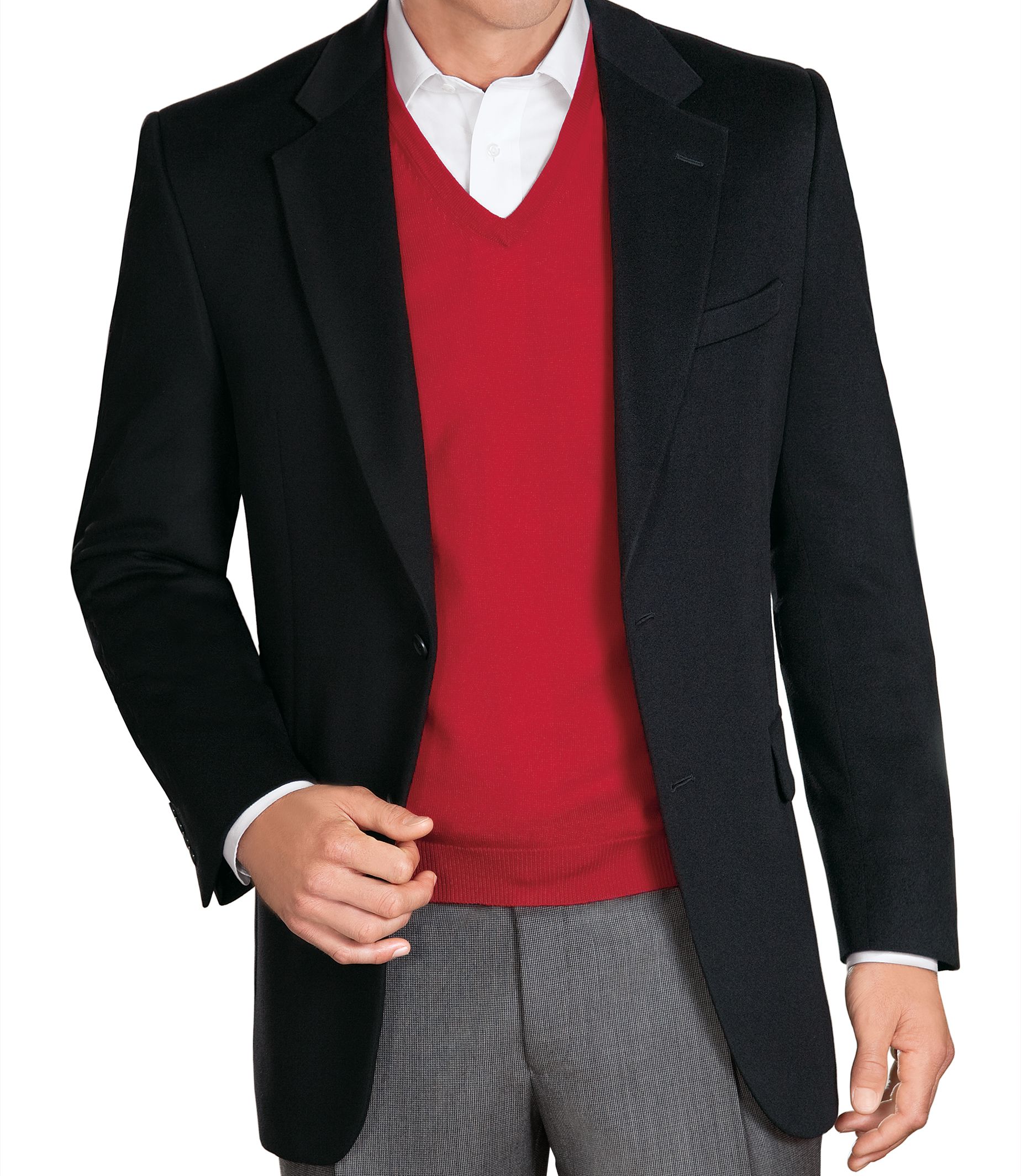 black cashmere sport coat