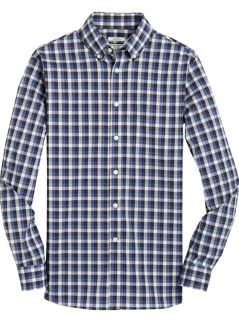 1905 Collection Tailored Fit Button-Down Collar Plaid Sportshirt $1.99