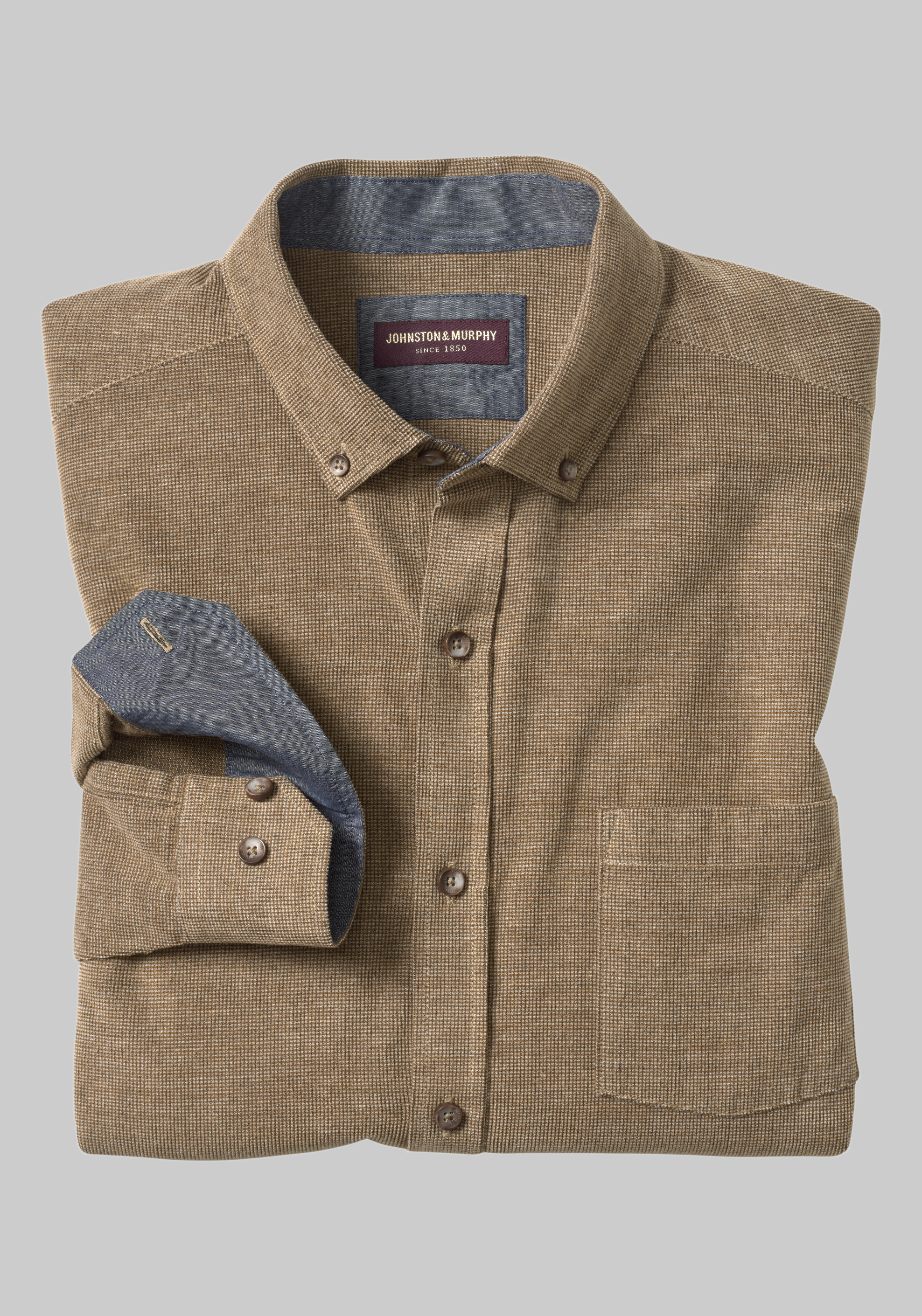 Men's Casual Tops, Johnston & Murphy Tailored Fit Corduroy Shirt - Jos A Bank
