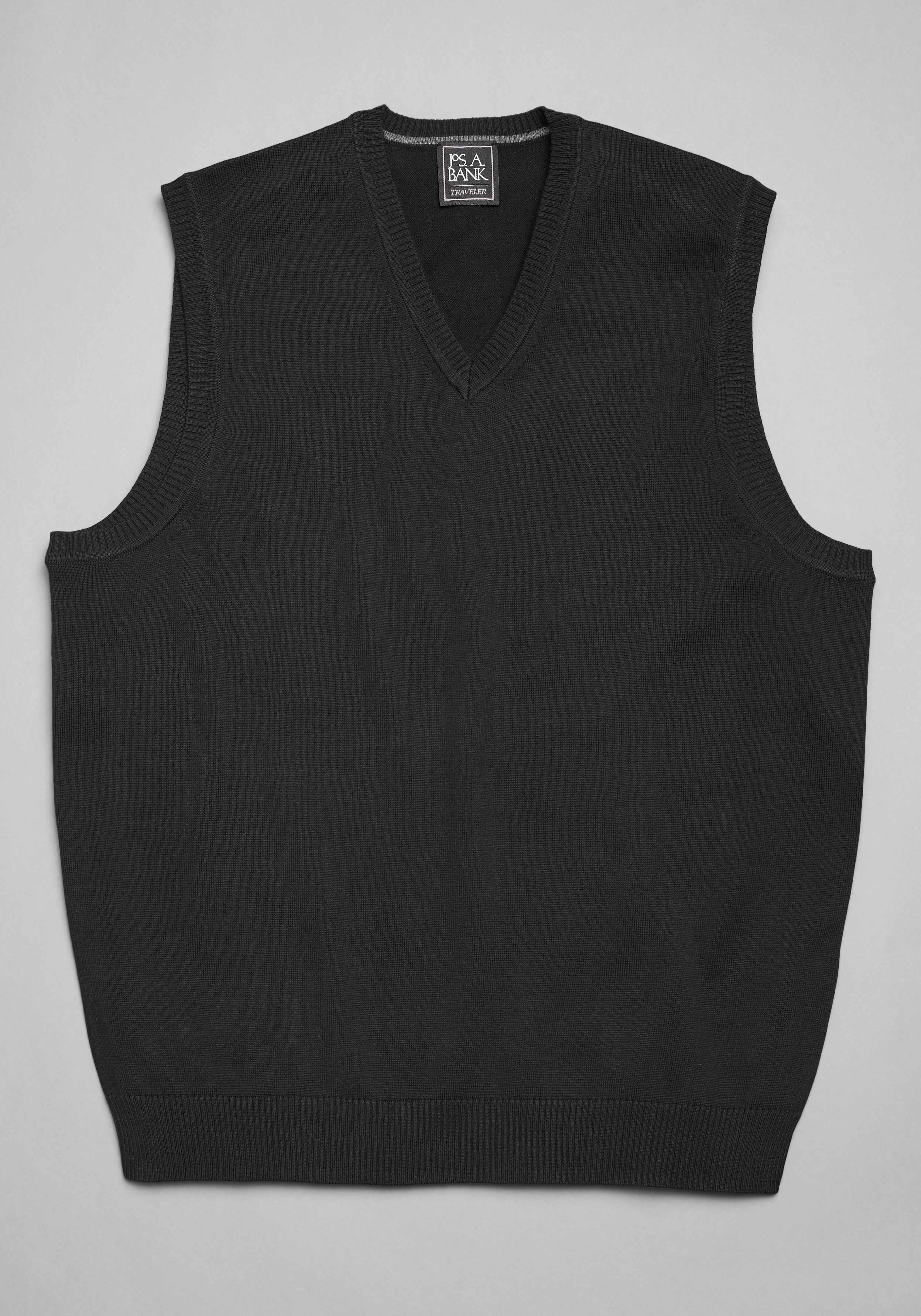 Traveler Collection Pima Cotton V-Neck Sweater Vest - Big & Tall - New ...