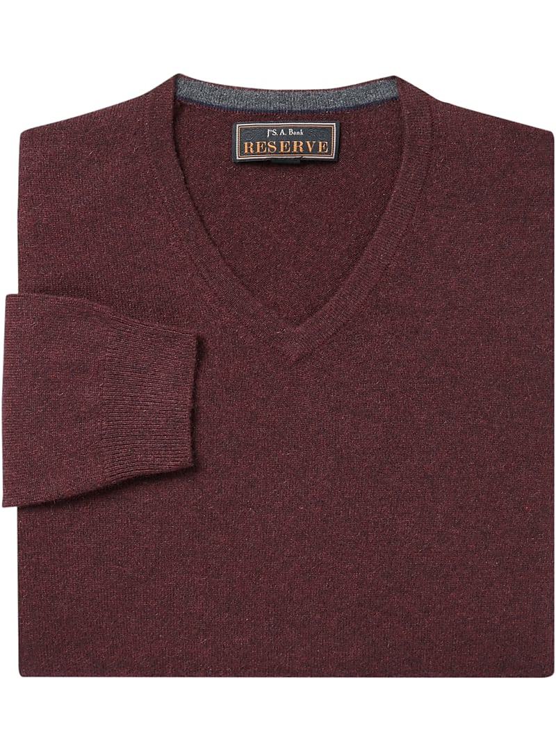Jos. A. Bank Reserve Collection Cashmere V-Neck Sweater - Big & Tall ...