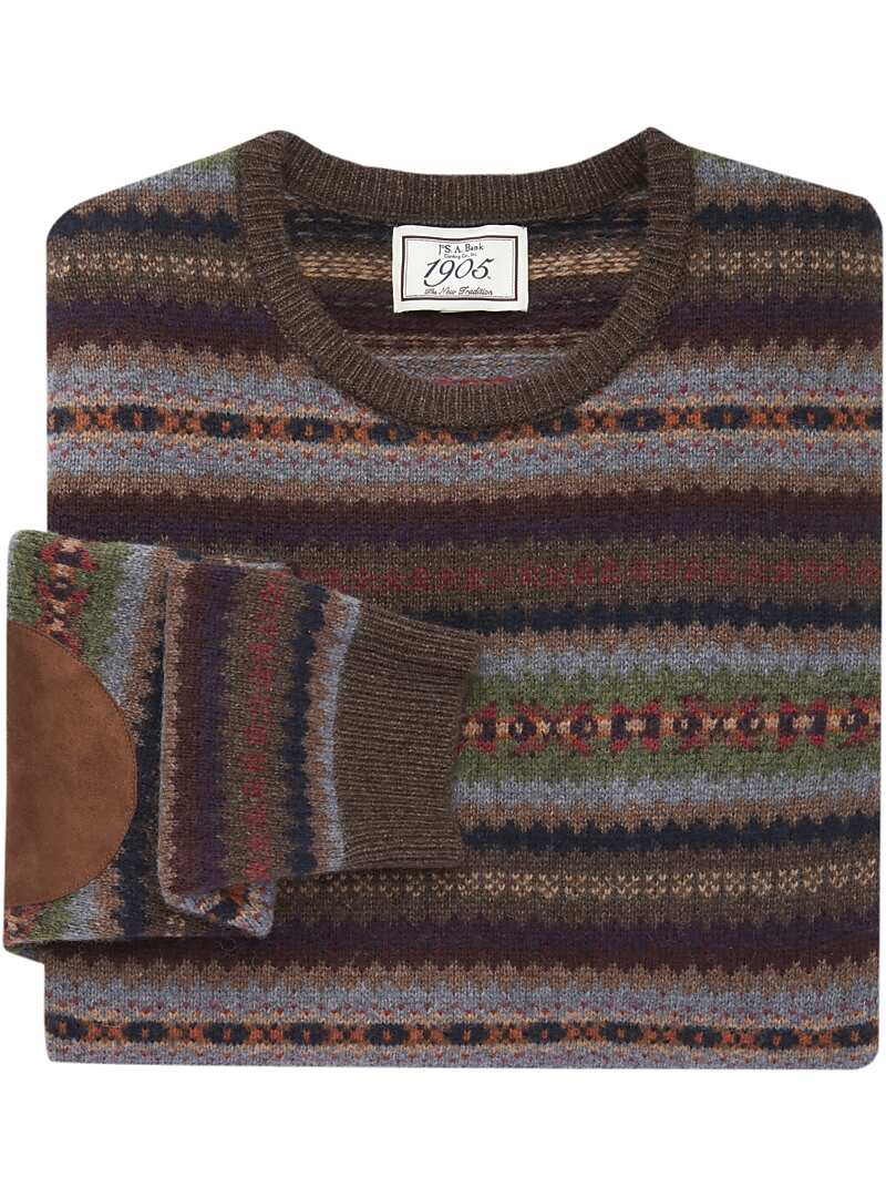 1905 Collection Wool Blend Crew Neck Fair Isle Sweater CLEARANCE Clearance Sweaters Specials