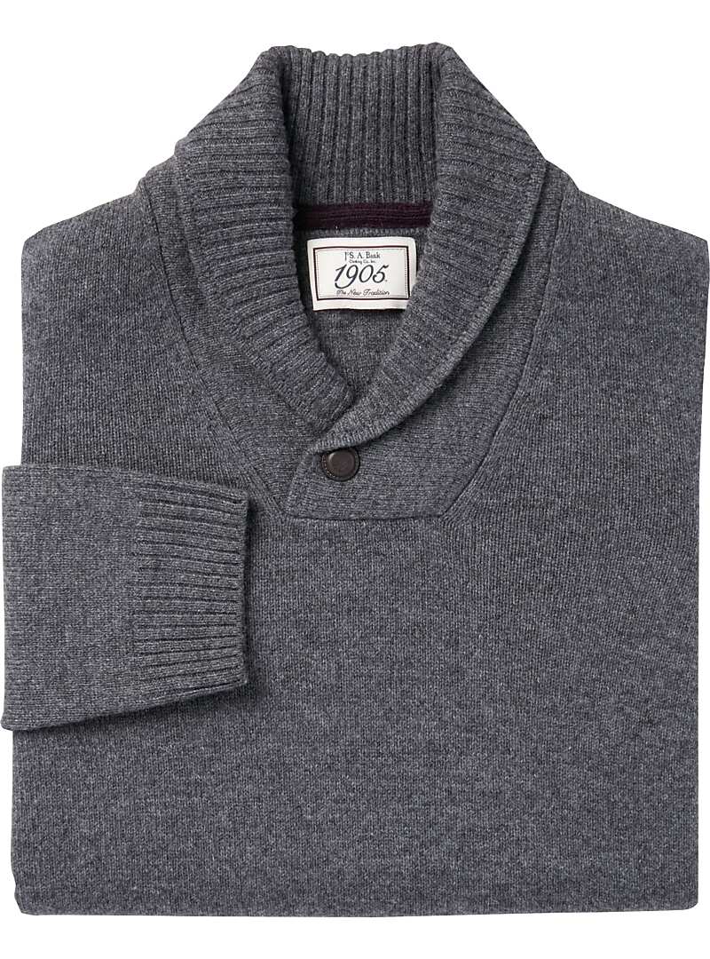 1905 Collection Merino Wool Blend Shawl Collar Sweater - Big & Tall ...