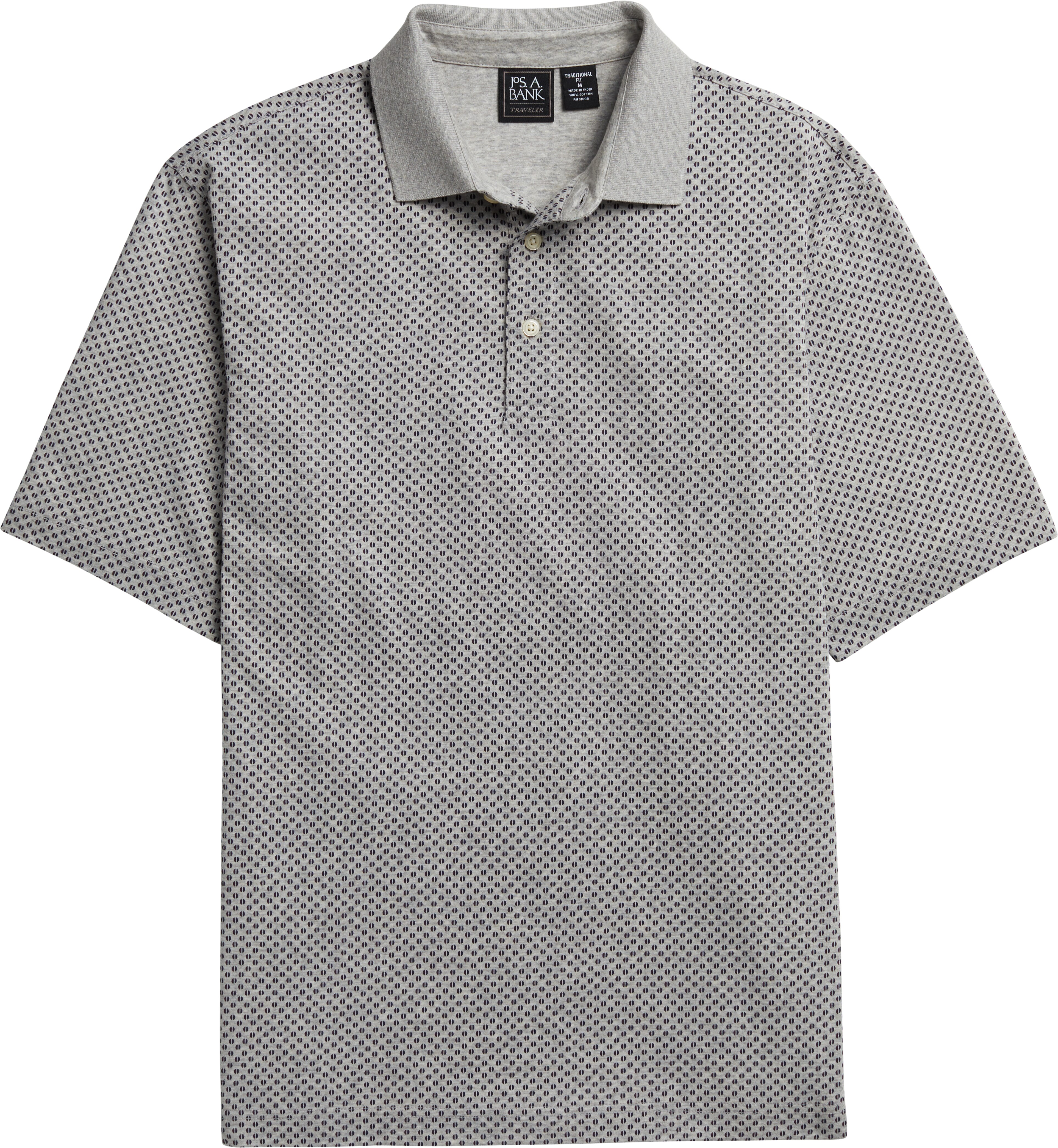 Traveler Collection Traditional Fit Short-Sleeve Dot Polo - Big & Tall ...