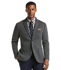 Image of 1905 Collection Tailored Fit Heathered Knit Casual Jacket CLEARANCE