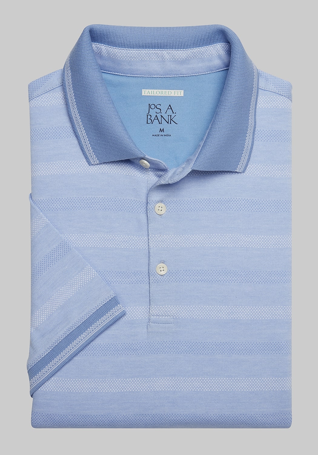 Jos. A. Bank Tailored Fit Stripe Jacquard Polo CLEARANCE