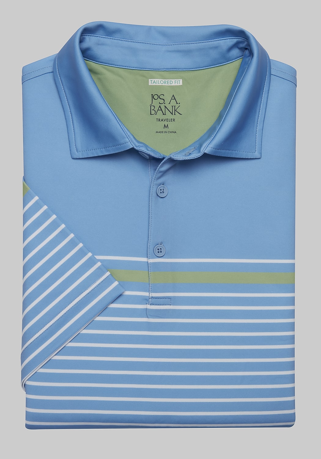 Traveler Performance Tailored Fit Stripe Polo CLEARANCE
