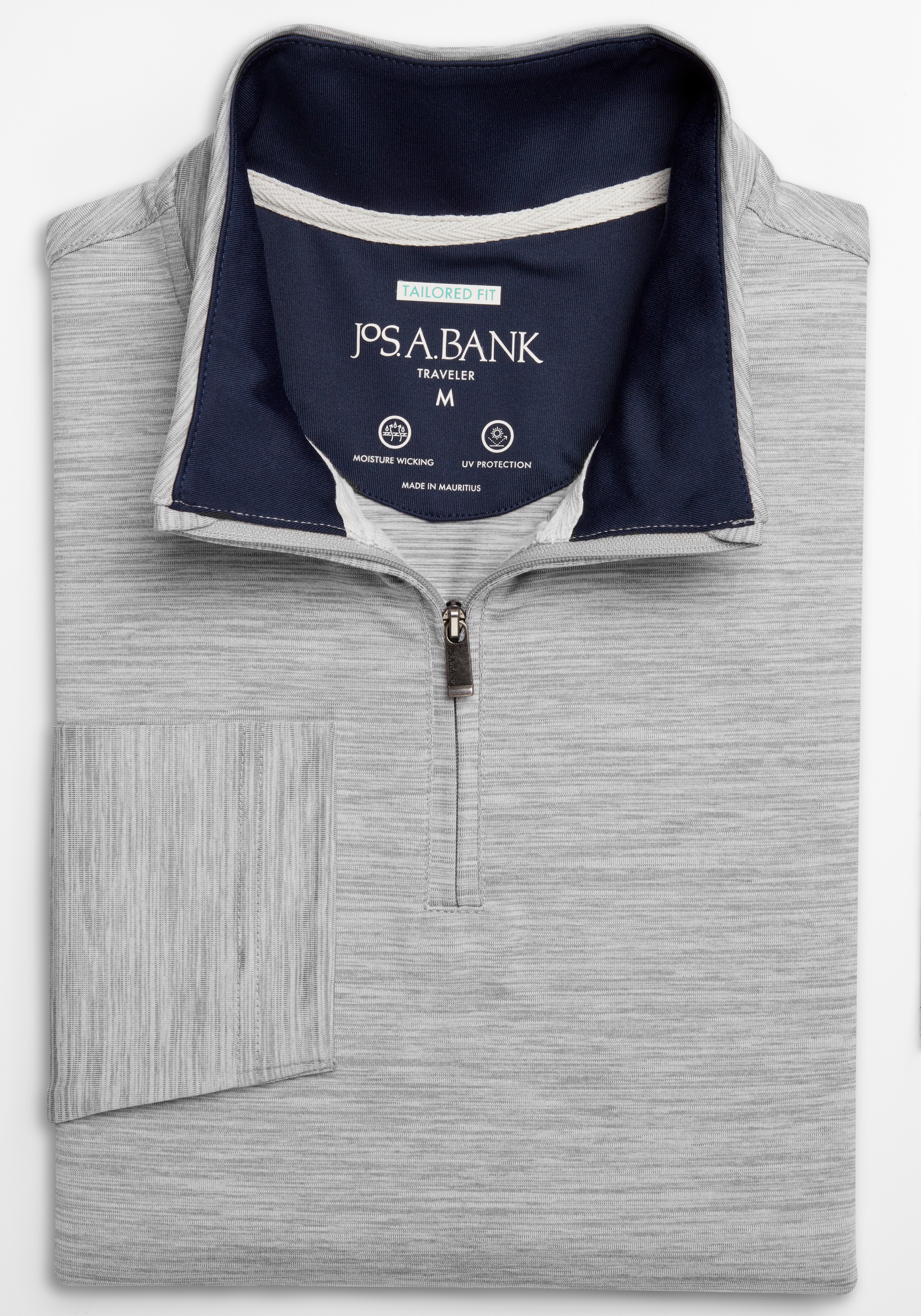 Men's Casual Tops, Traveler&reg; Collection Tailored Fit Performance 1/4 Zip Pullover CLEARANCE - Jos A Bank
